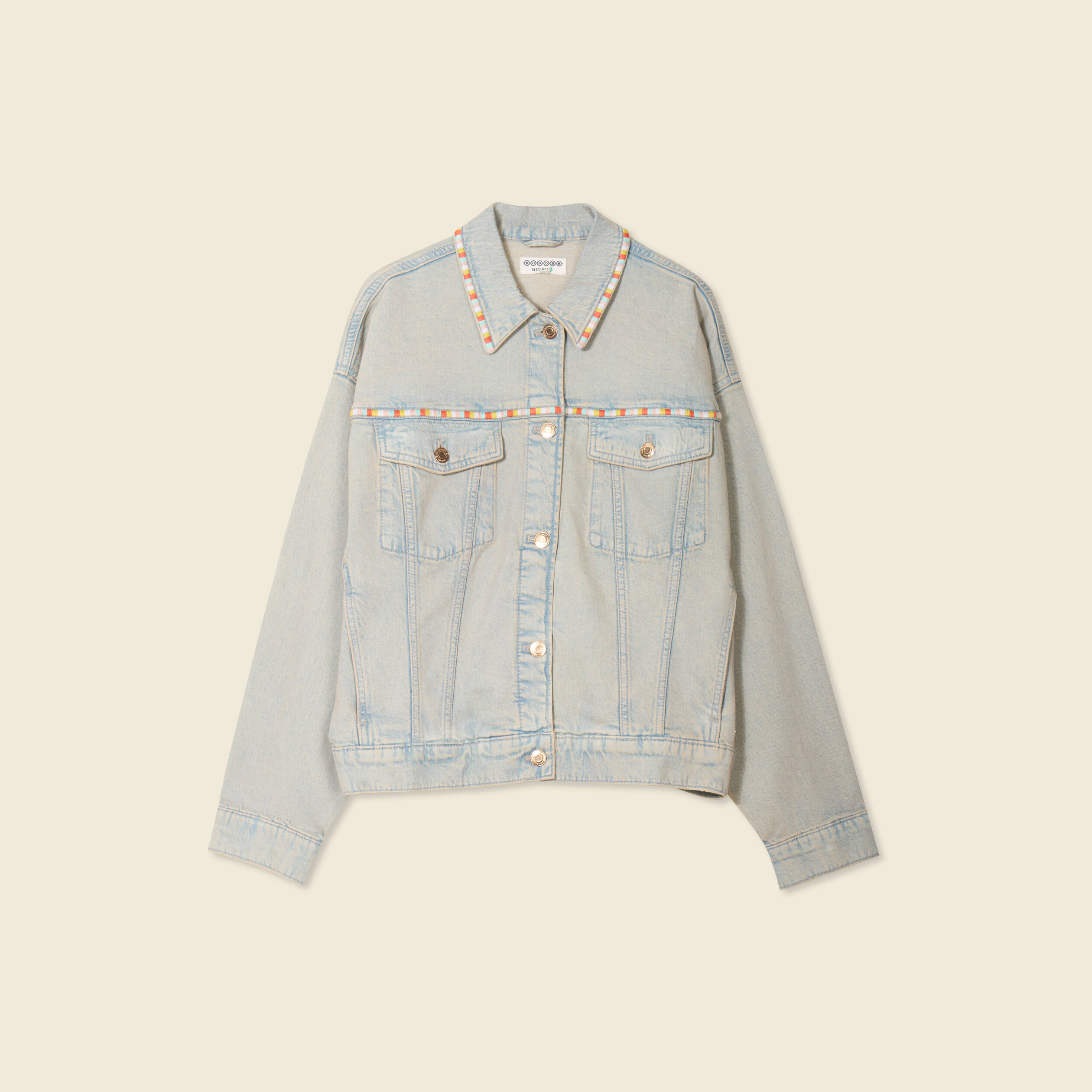 veste oversize en jean bleu ciel femme Veste oversize en jean bleu ciel femme