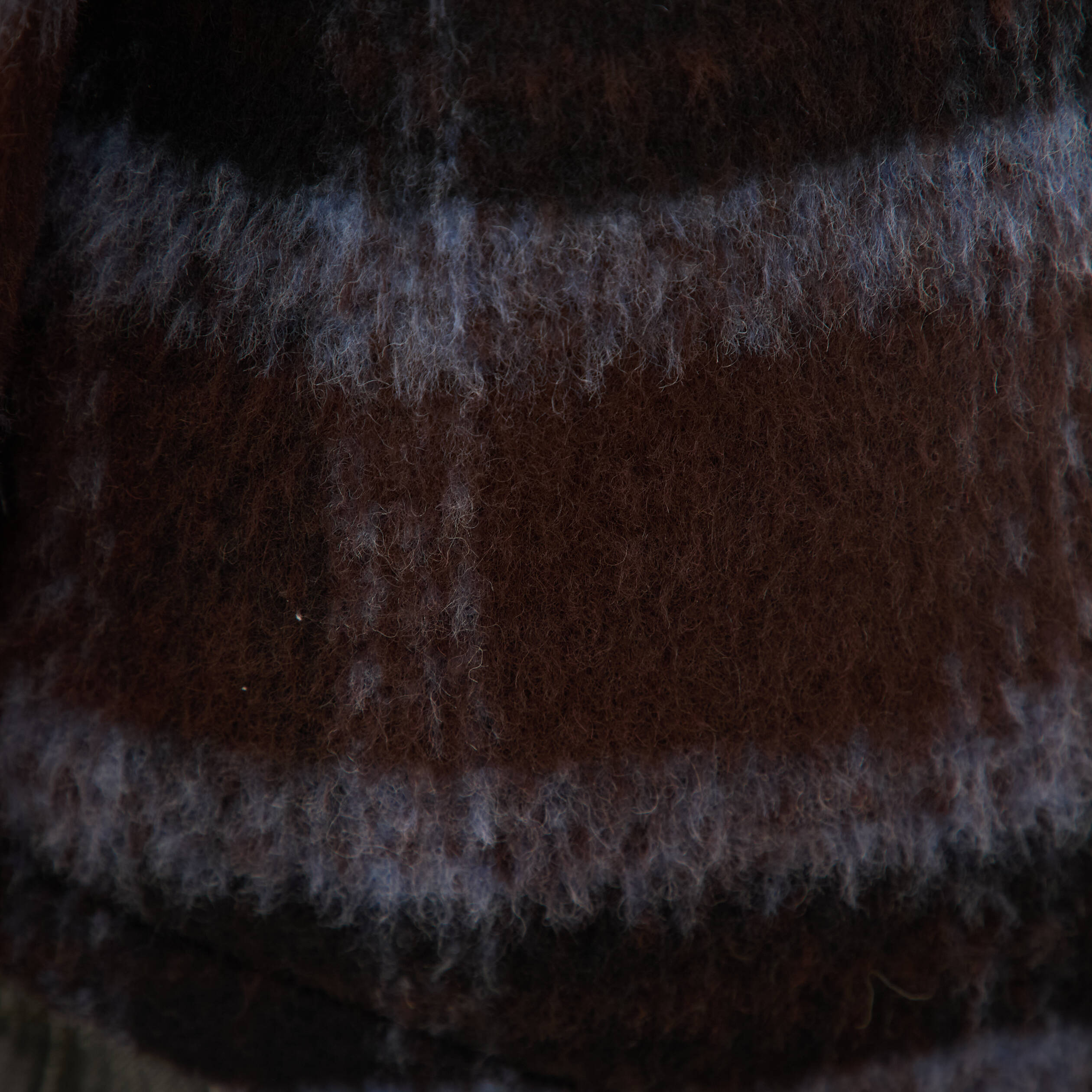 Surchemise oversize manches longues marron homme