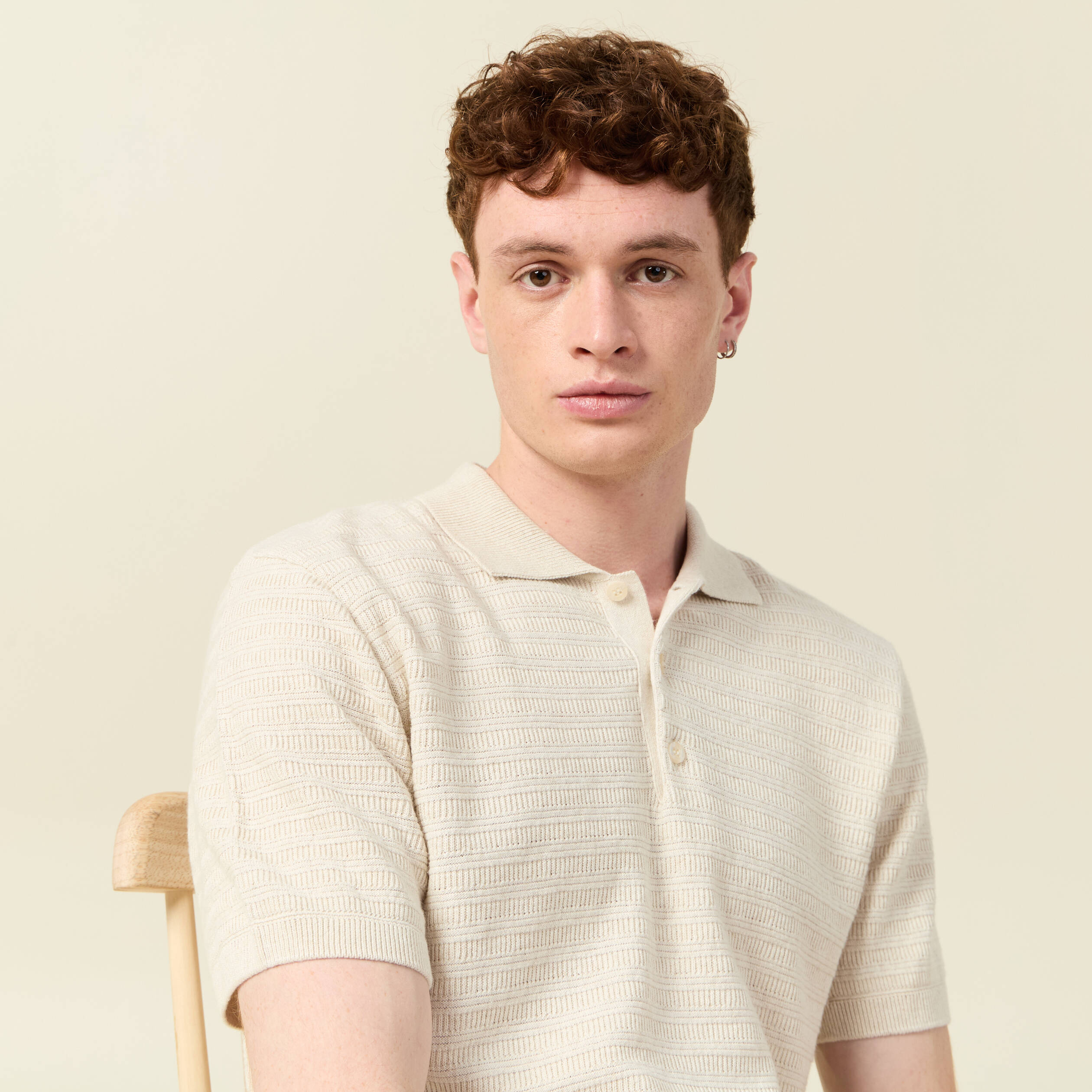 polo manches courtes ecru homme Polo manches courtes ecru homme