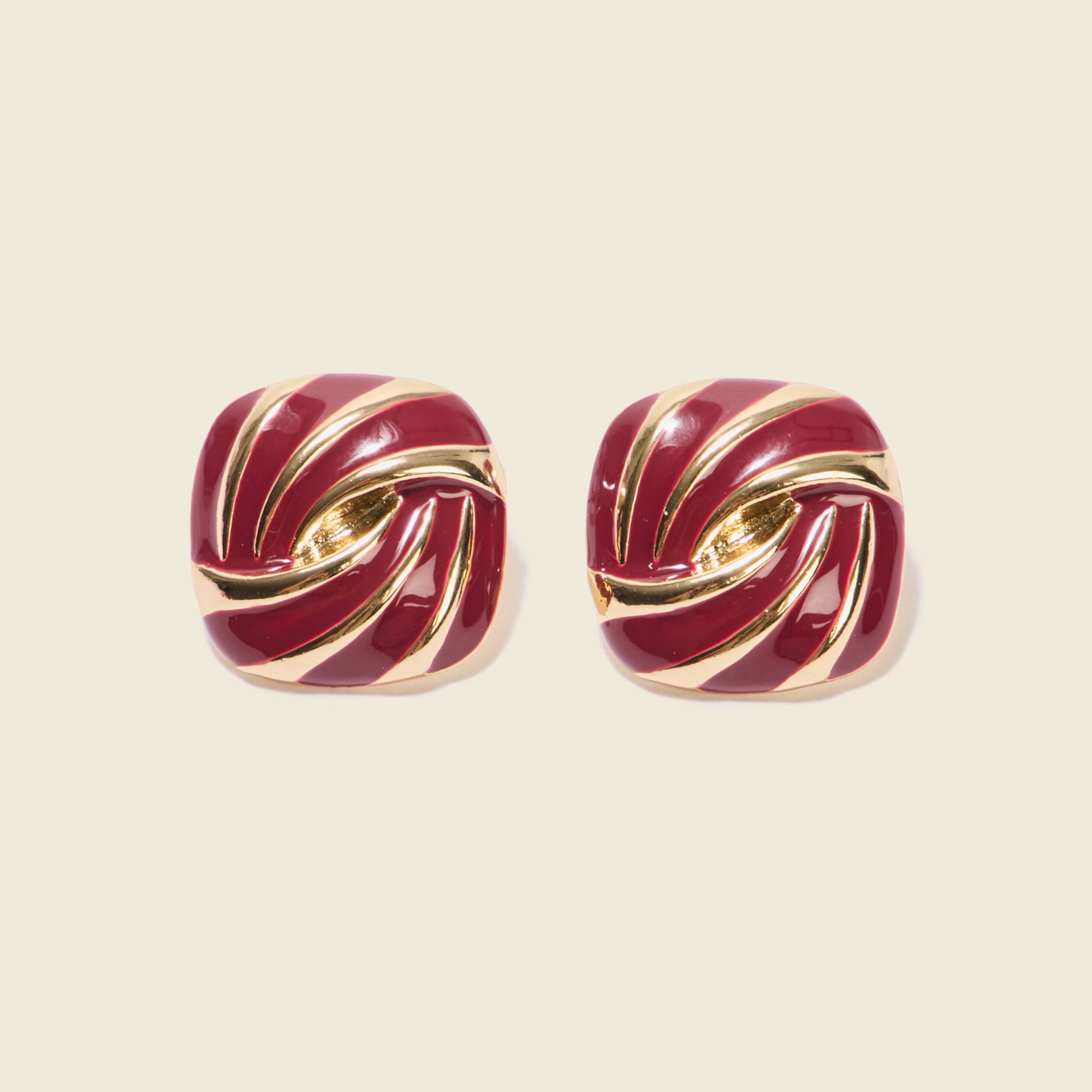 Boucles d'orelles orgnales wax, rouges | Boucles d orelles