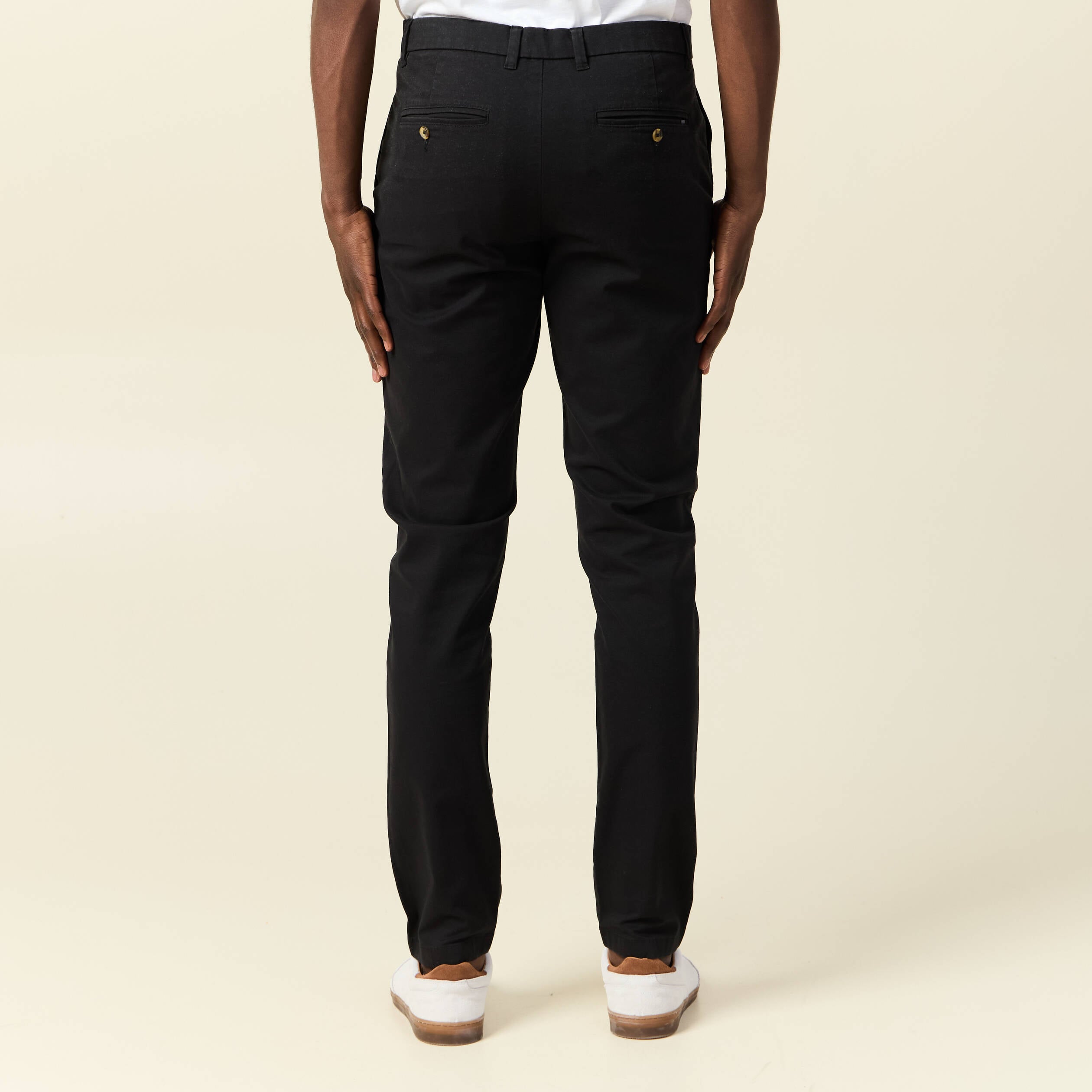 Pantalon chino longueur 32 noir homme