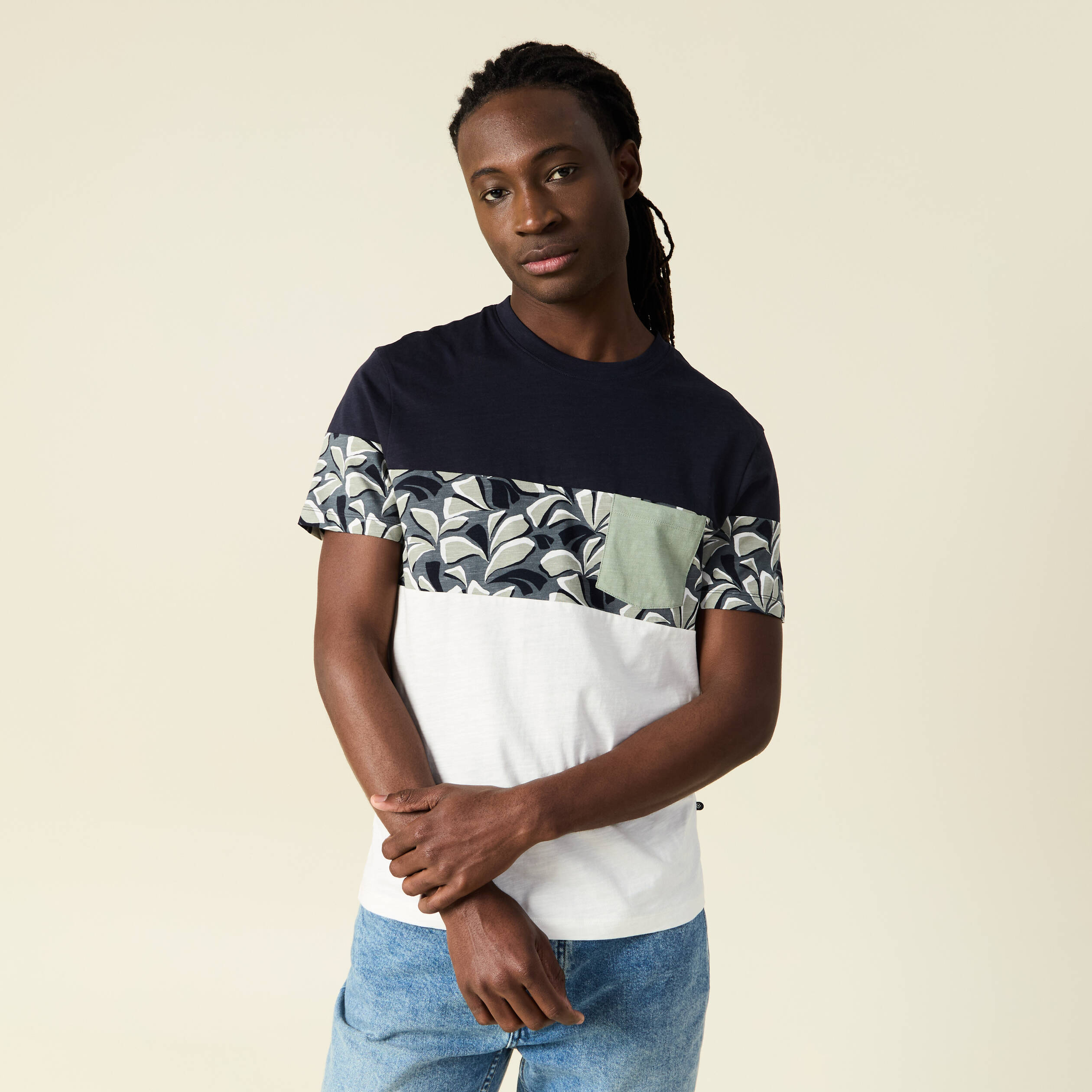 t shirt manches courtes ecru homme T-shirt manches courtes ecru homme