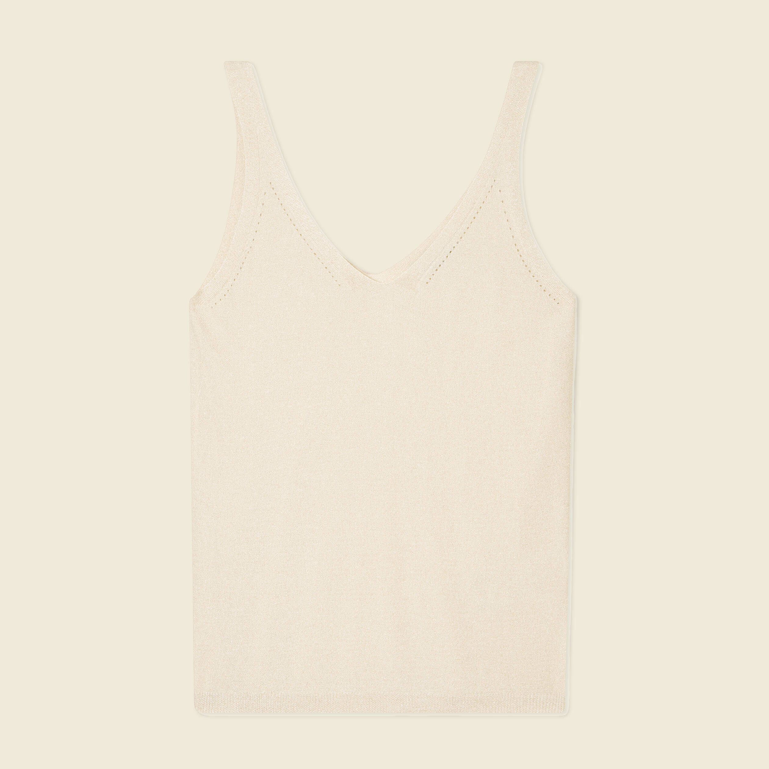 debardeur bretelles fines ecru femme Débardeur bretelles fines ecru femme