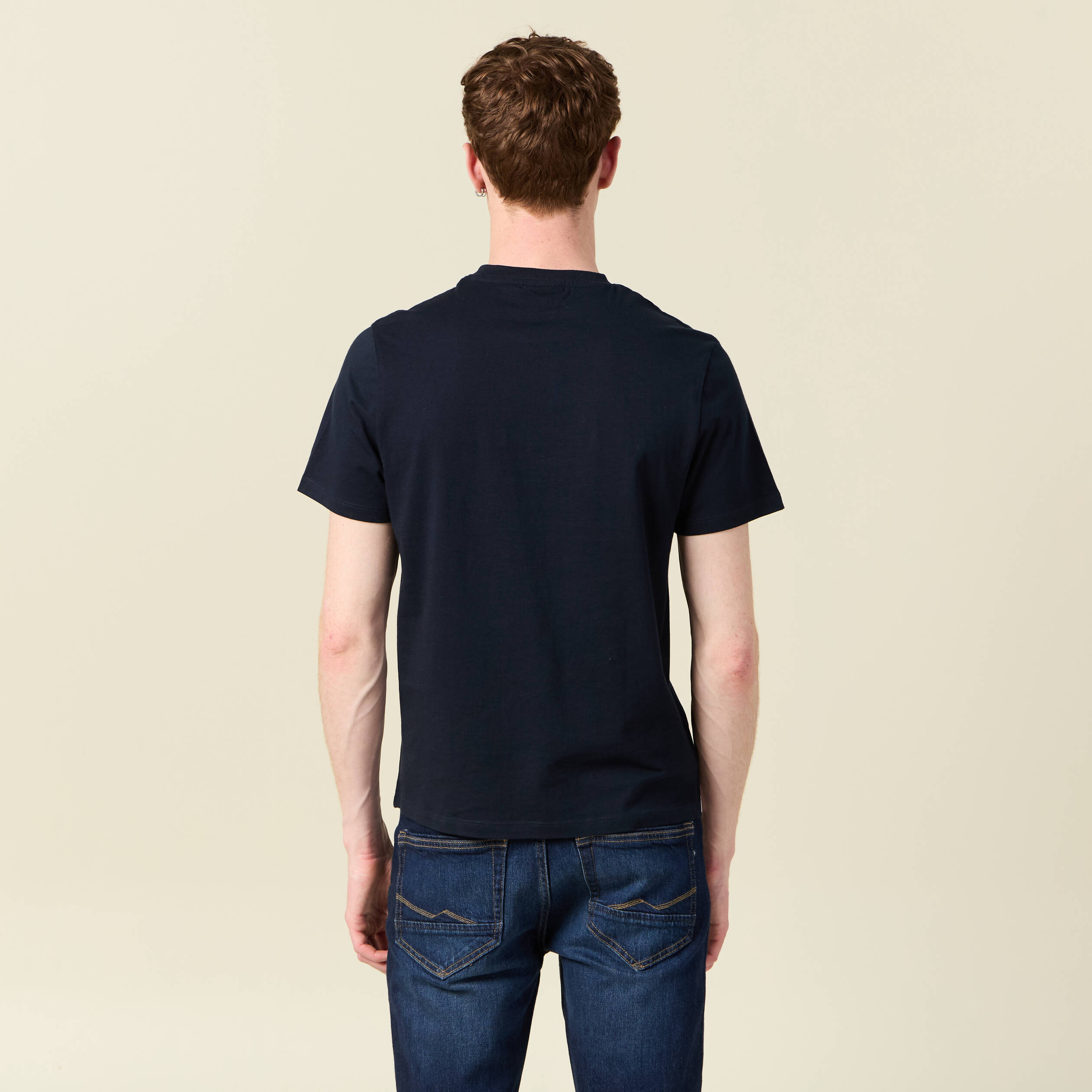 t shirt manches courtes bleu marine homme T-shirt manches courtes bleu marine homme