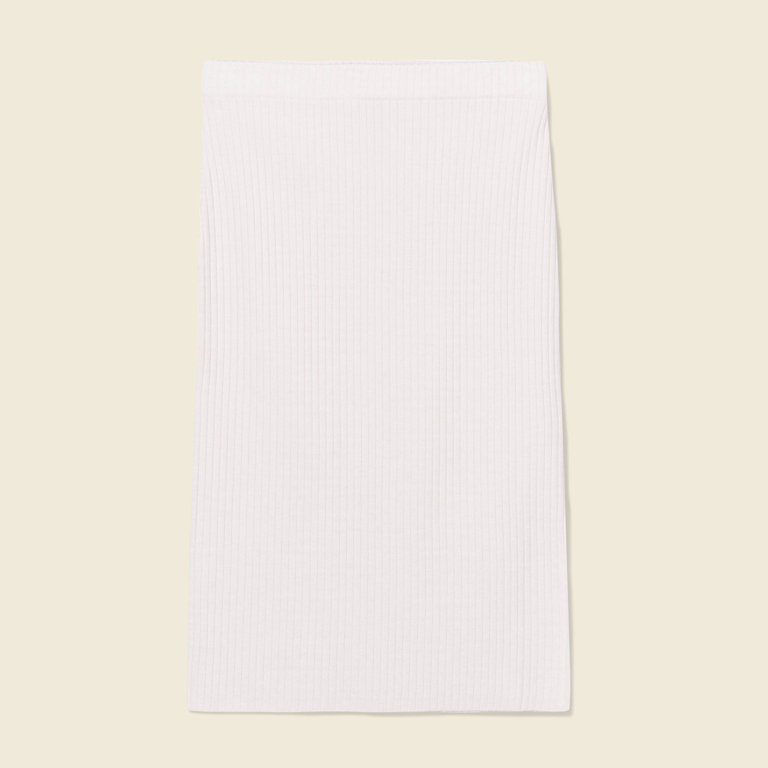 jupe tricot midi ajustee beige femme Jupe tricot midi ajustée beige femme