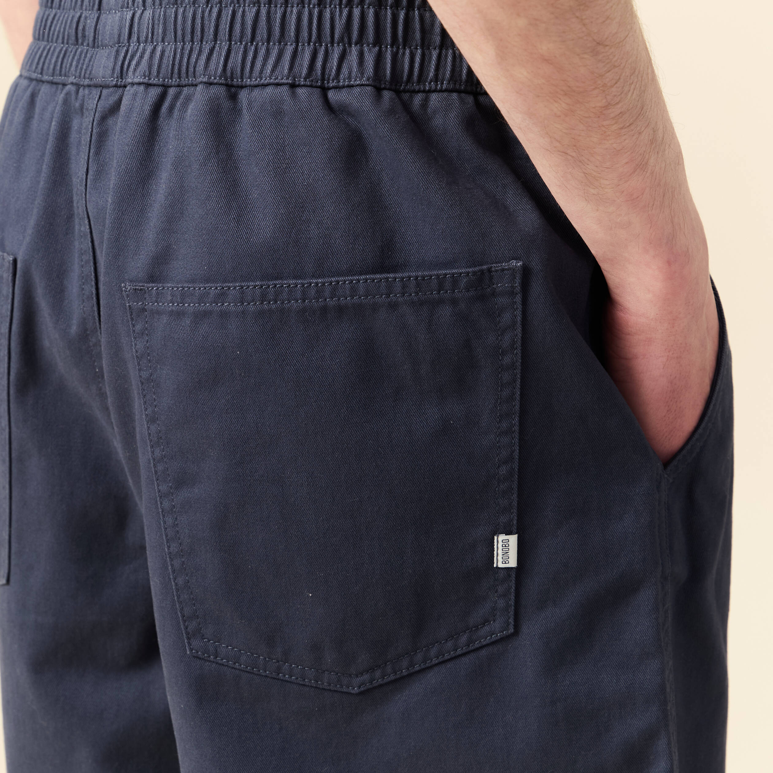 Bermuda droit bleu marine homme
