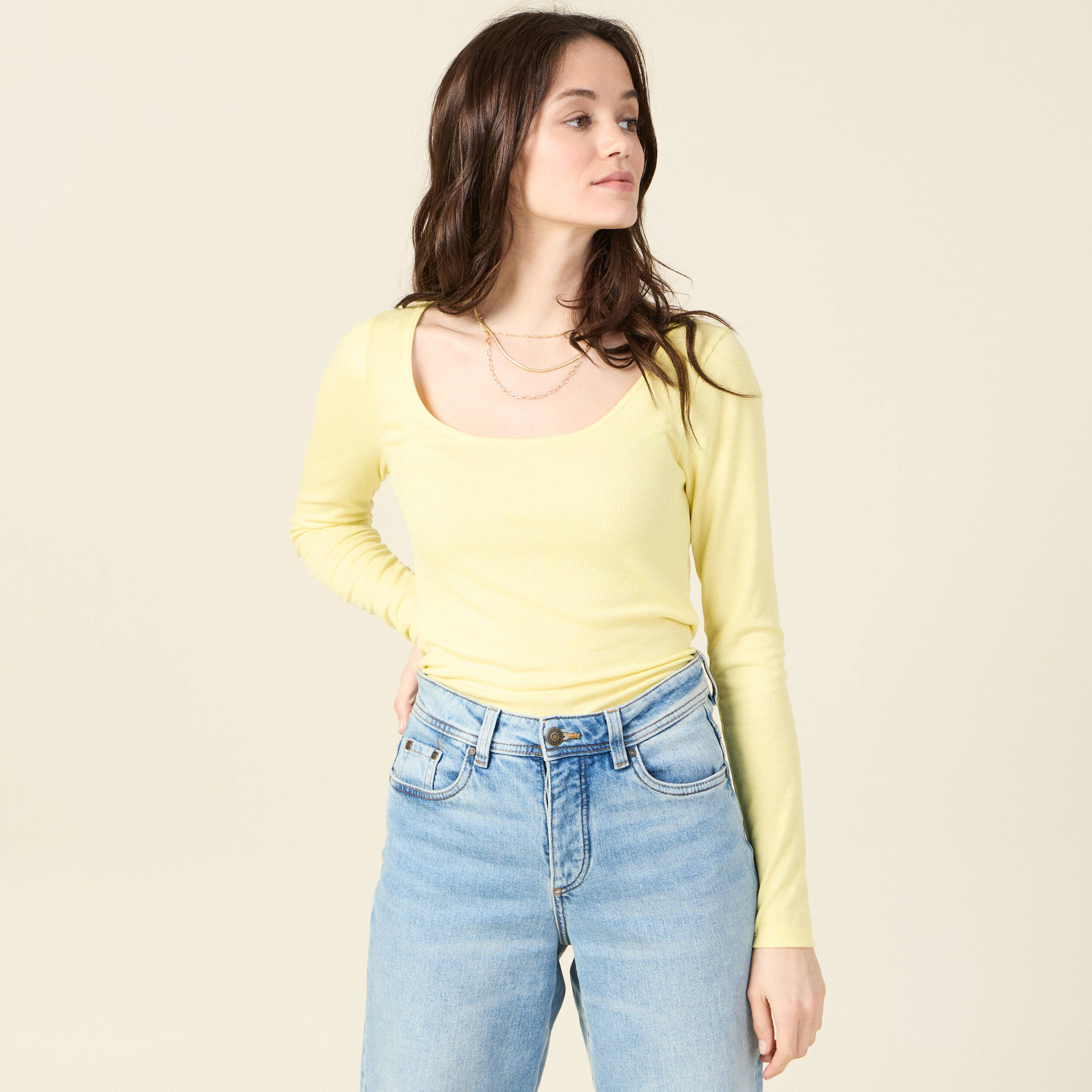 T shirt jaune shop fluo femme