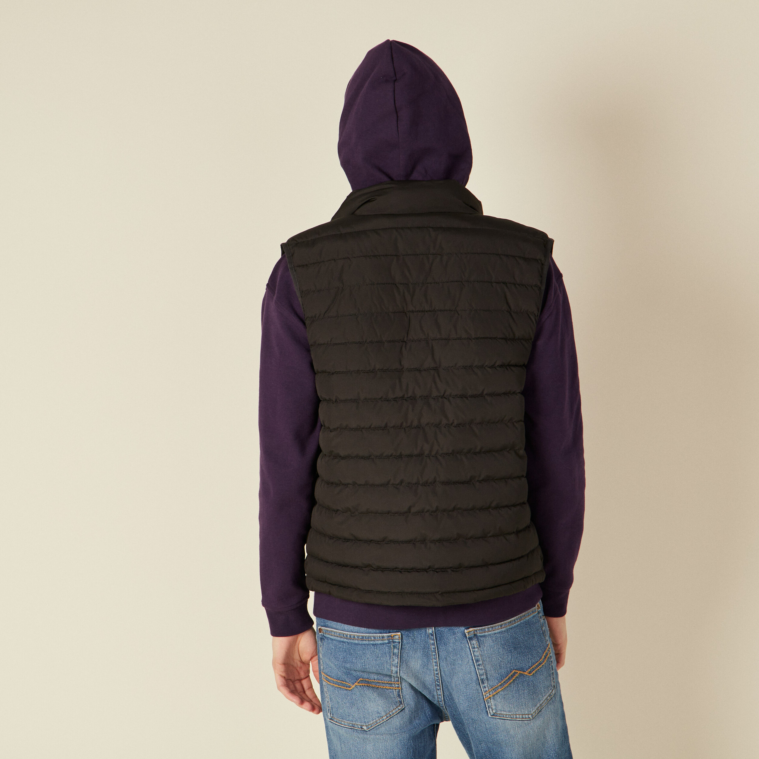 doudoune droite sans manches noir homme Doudoune droite sans manches noir homme