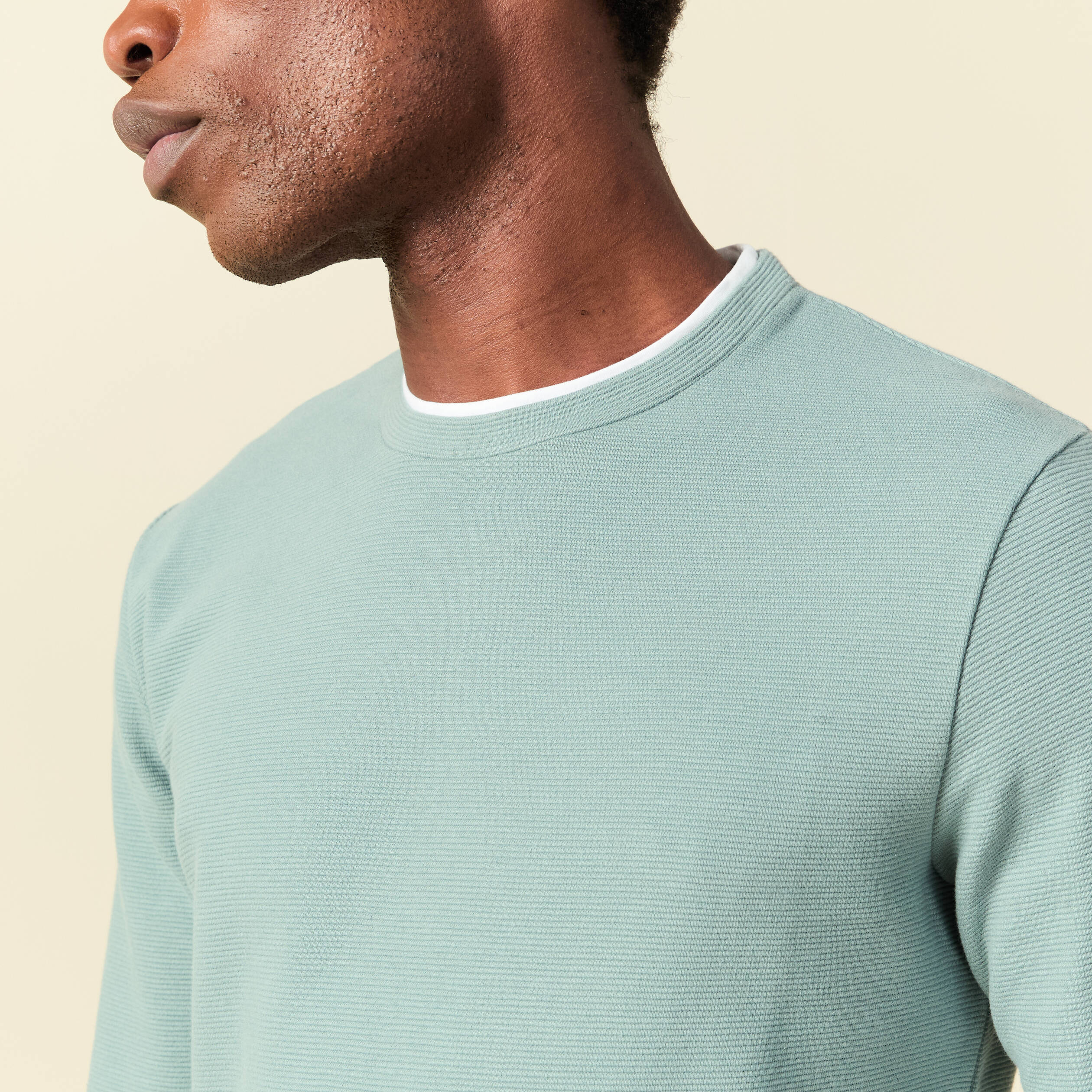 T-shirt manches longues bleu gris homme