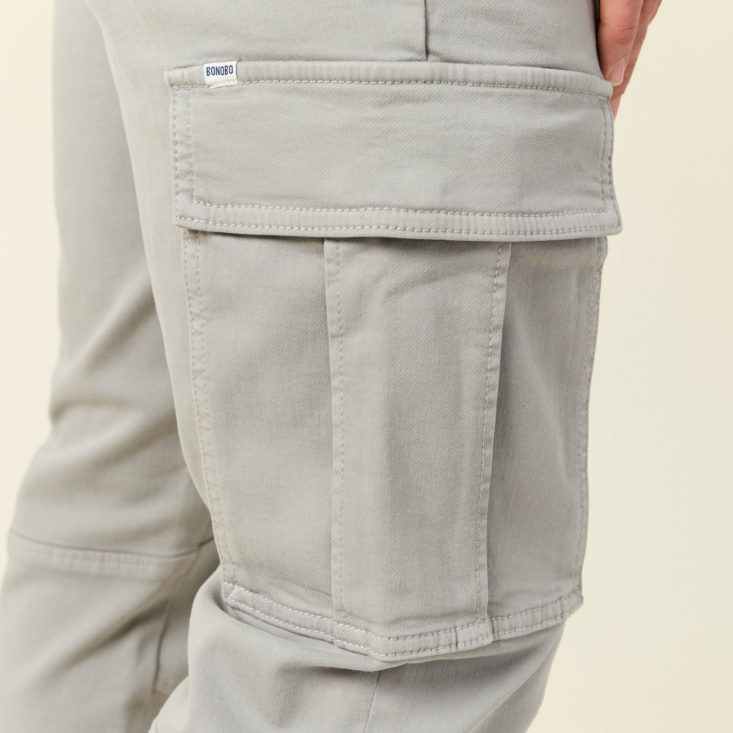 pantalon battle bas resserre gris homme Pantalon battle bas resserré gris homme