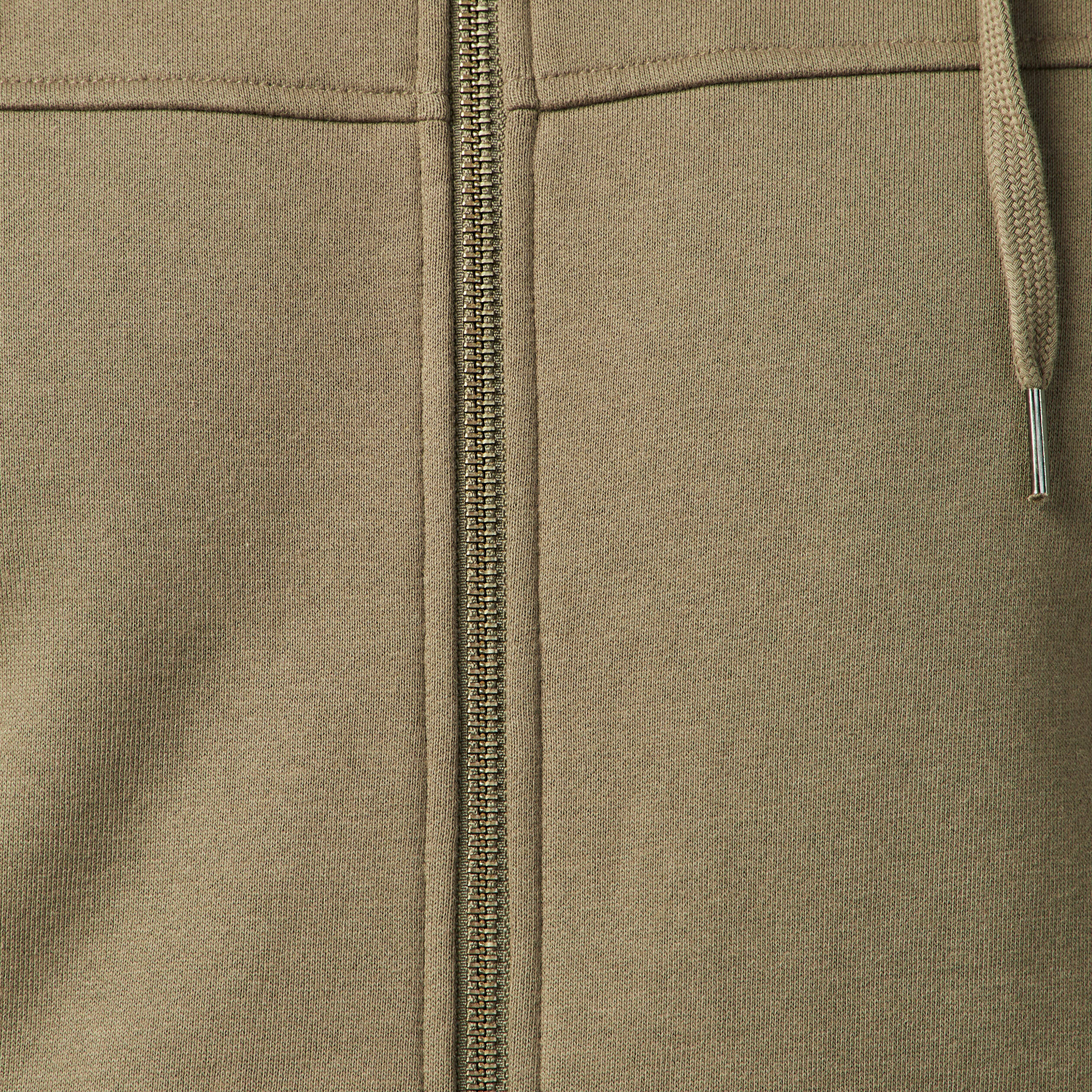 Sweat zippé à capuche taupe homme