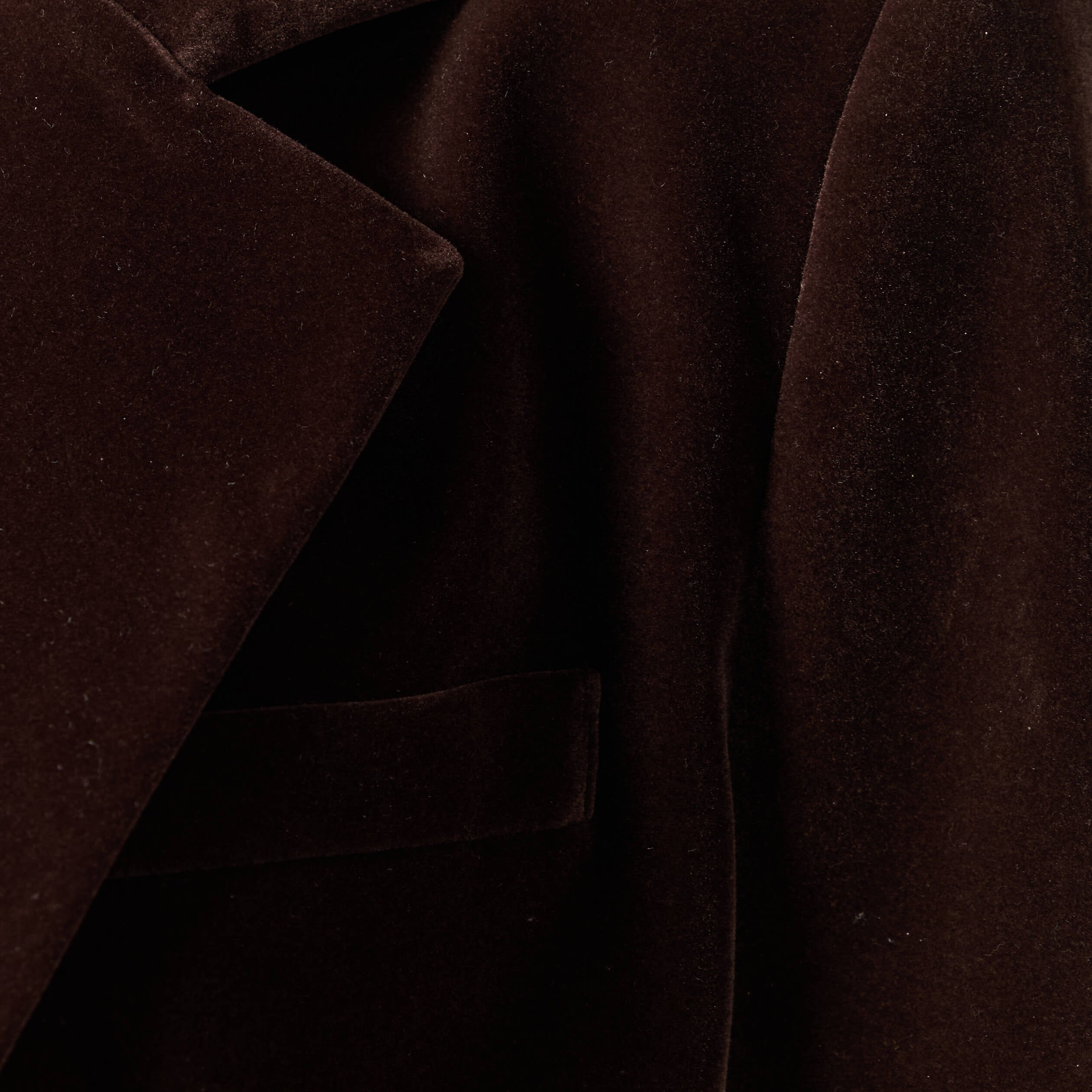 Veste blazer velours marron fonc&eacute; femme