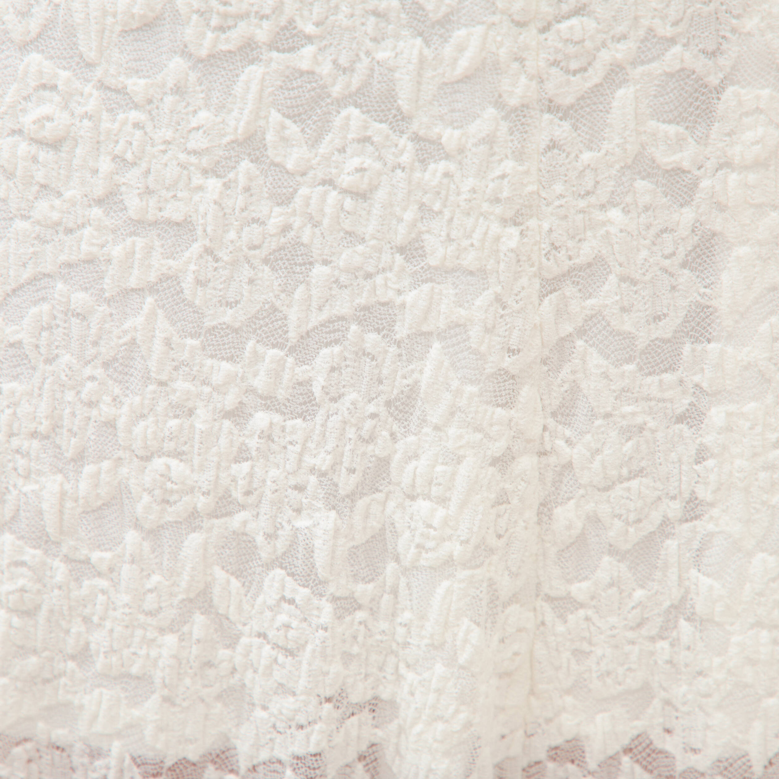 Jupe longue &eacute;vas&eacute;e en dentelle doubl&eacute;e ecru femme