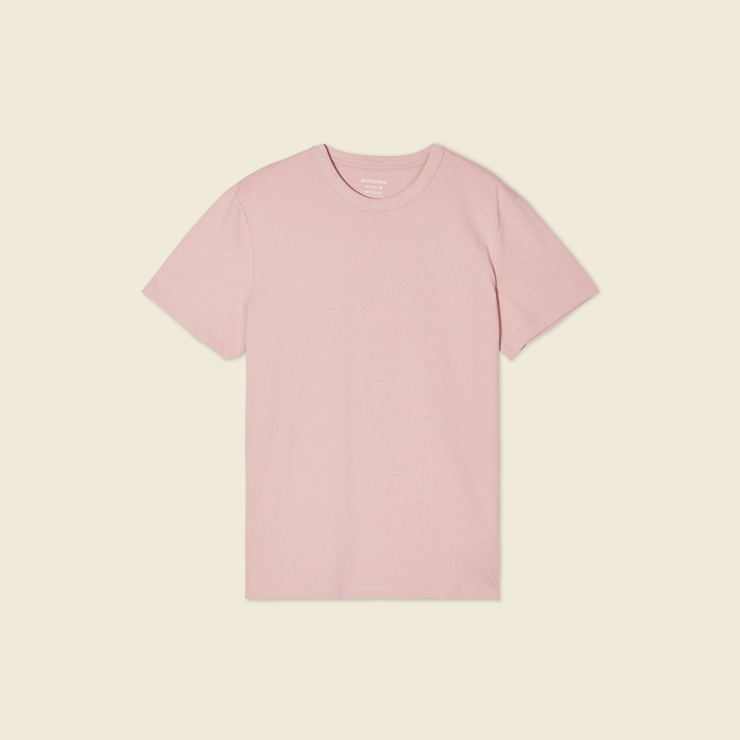 T-shirt en coton manches courtes rose pastel homme