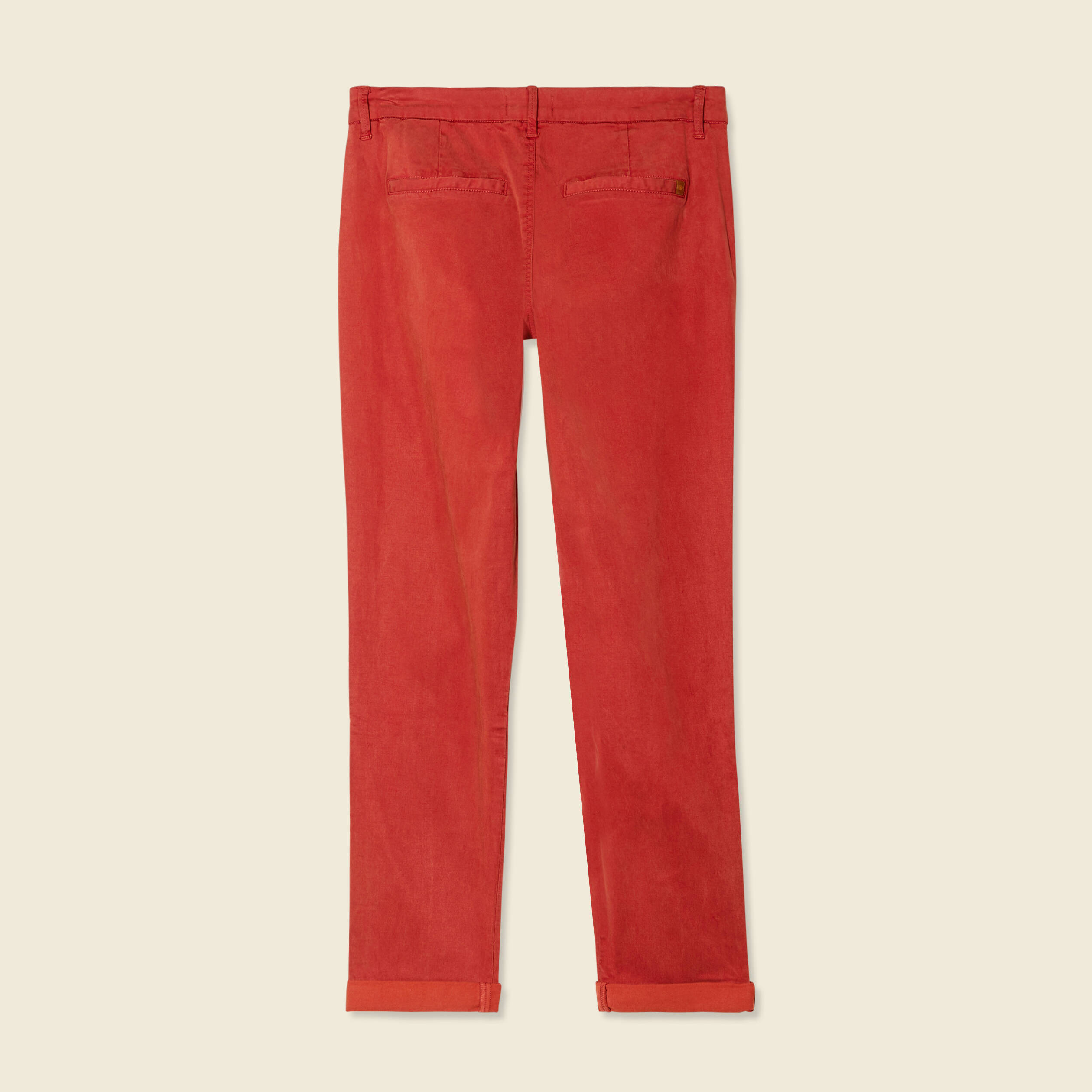 pantalon chino instinct orange fonce femme Pantalon chino Instinct orange foncé femme