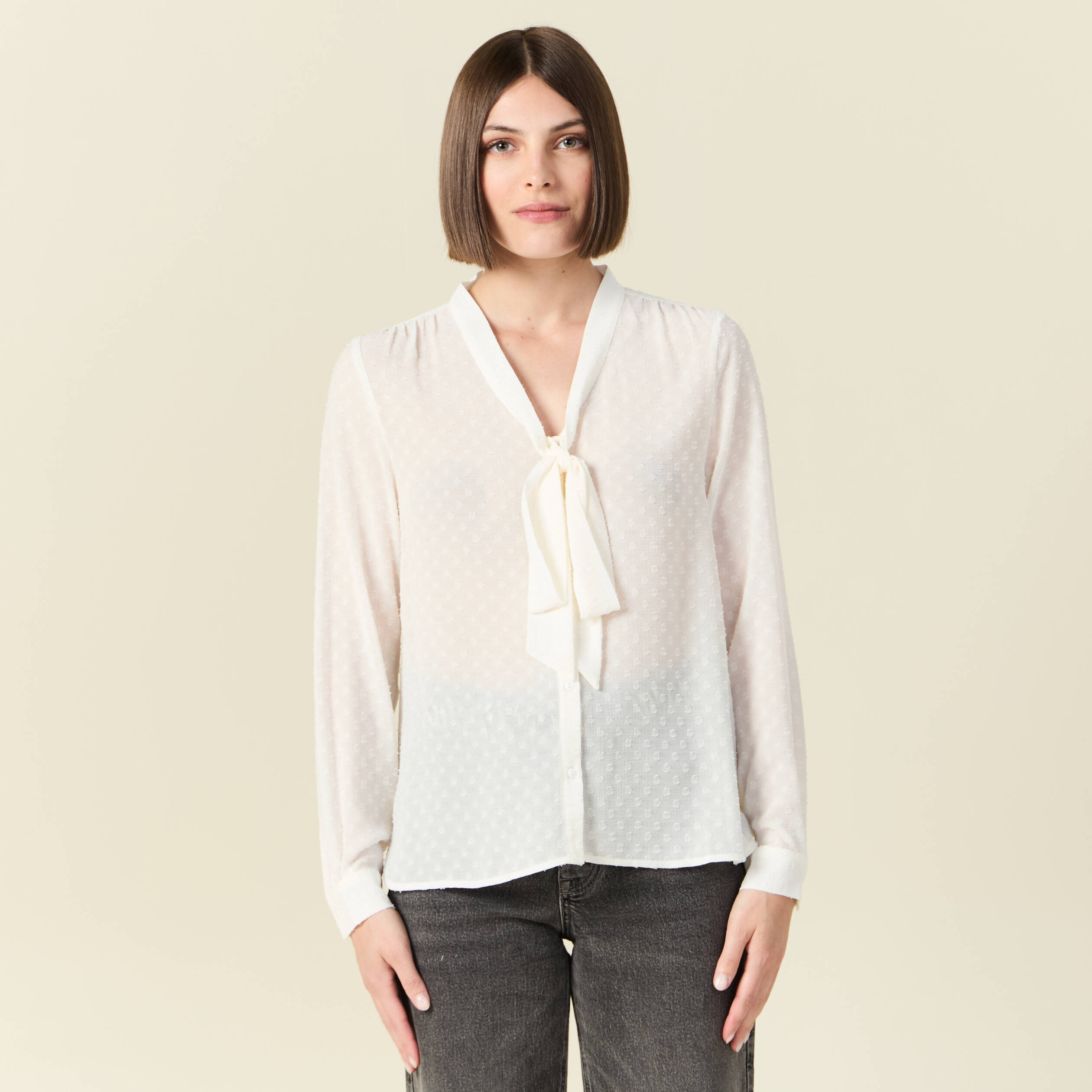 chemise eco responsable ecru femme Chemise éco-responsable ecru femme