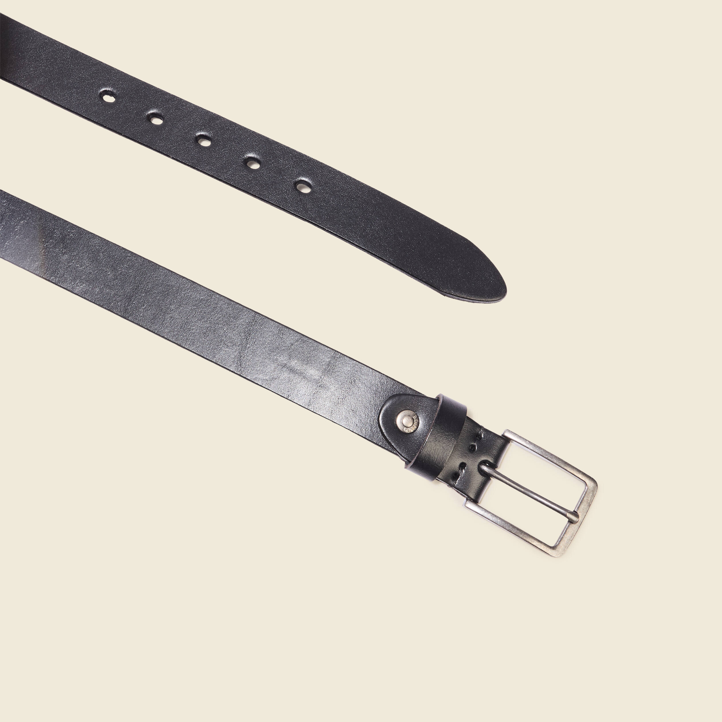 Ceinture en cuir noir homme