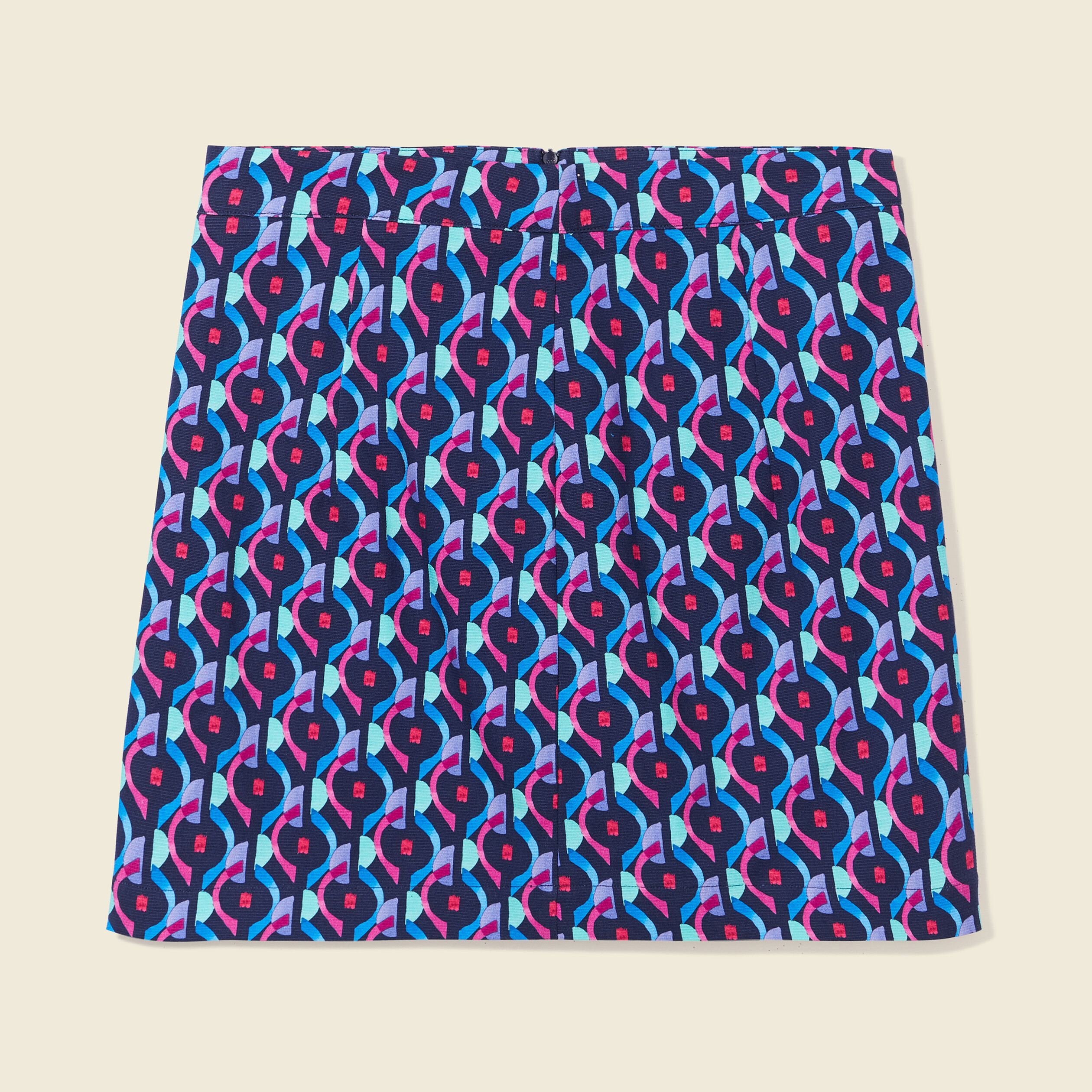 Jupe droite bleu femme