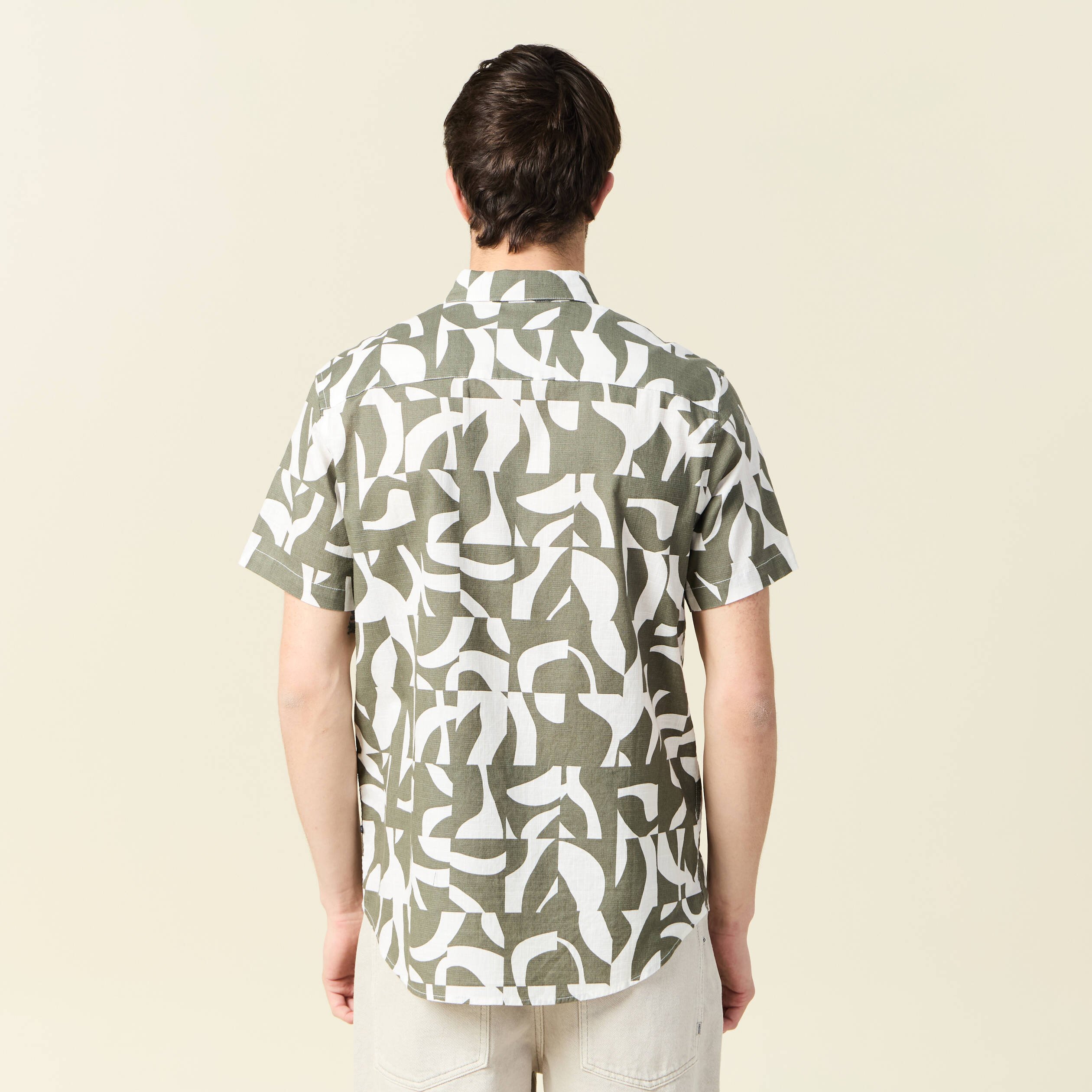 chemise manches courtes vert kaki homme Chemise manches courtes vert kaki homme