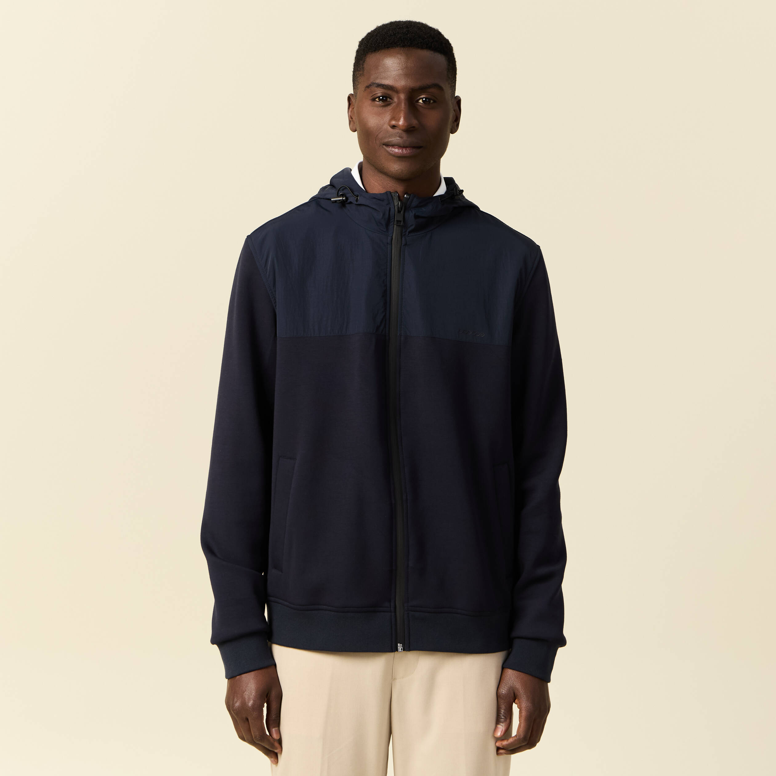 sweat zippe a capuche bleu marine homme Sweat zippé à capuche bleu marine homme