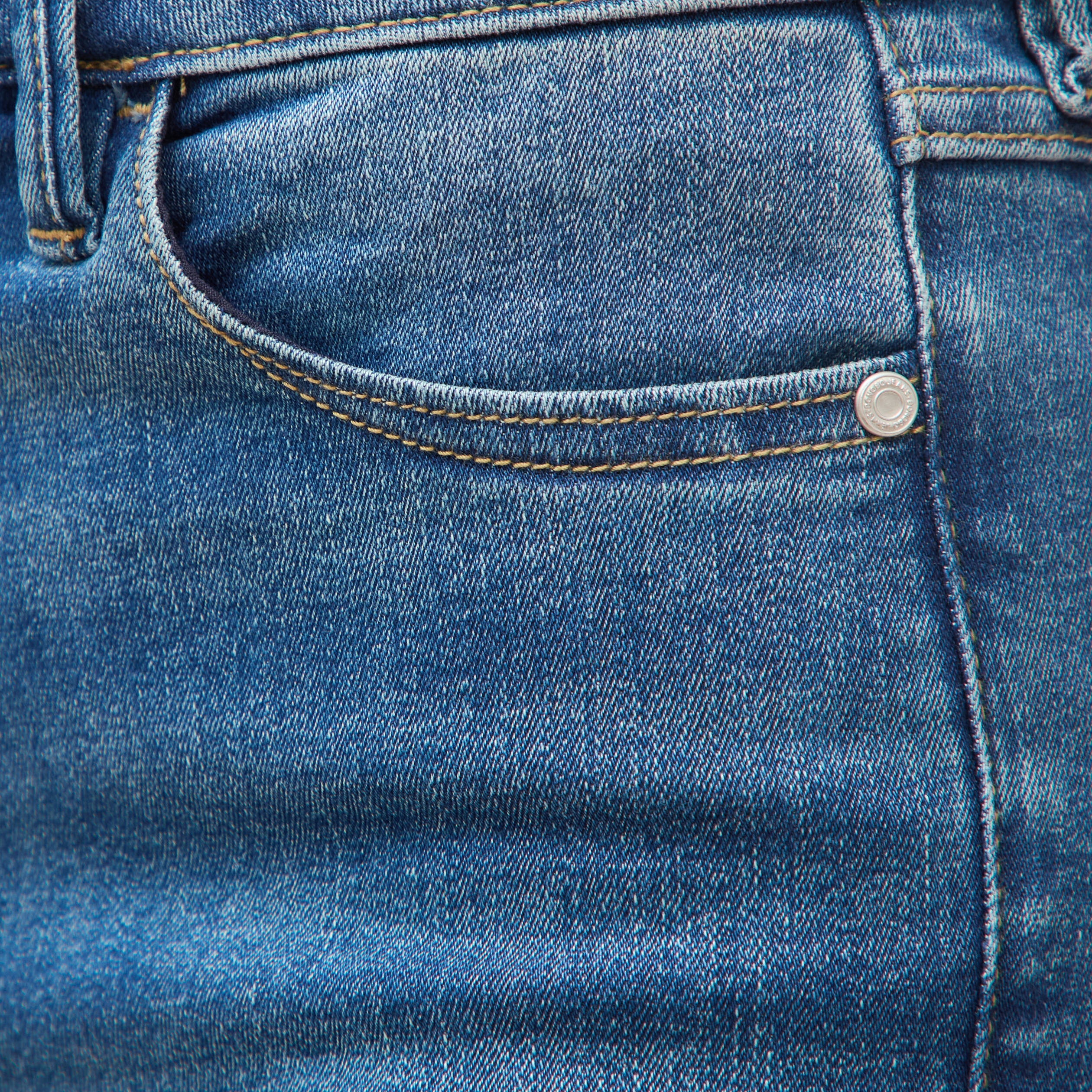 Jeans slim taille haute 7/8&egrave;me denim stone femme