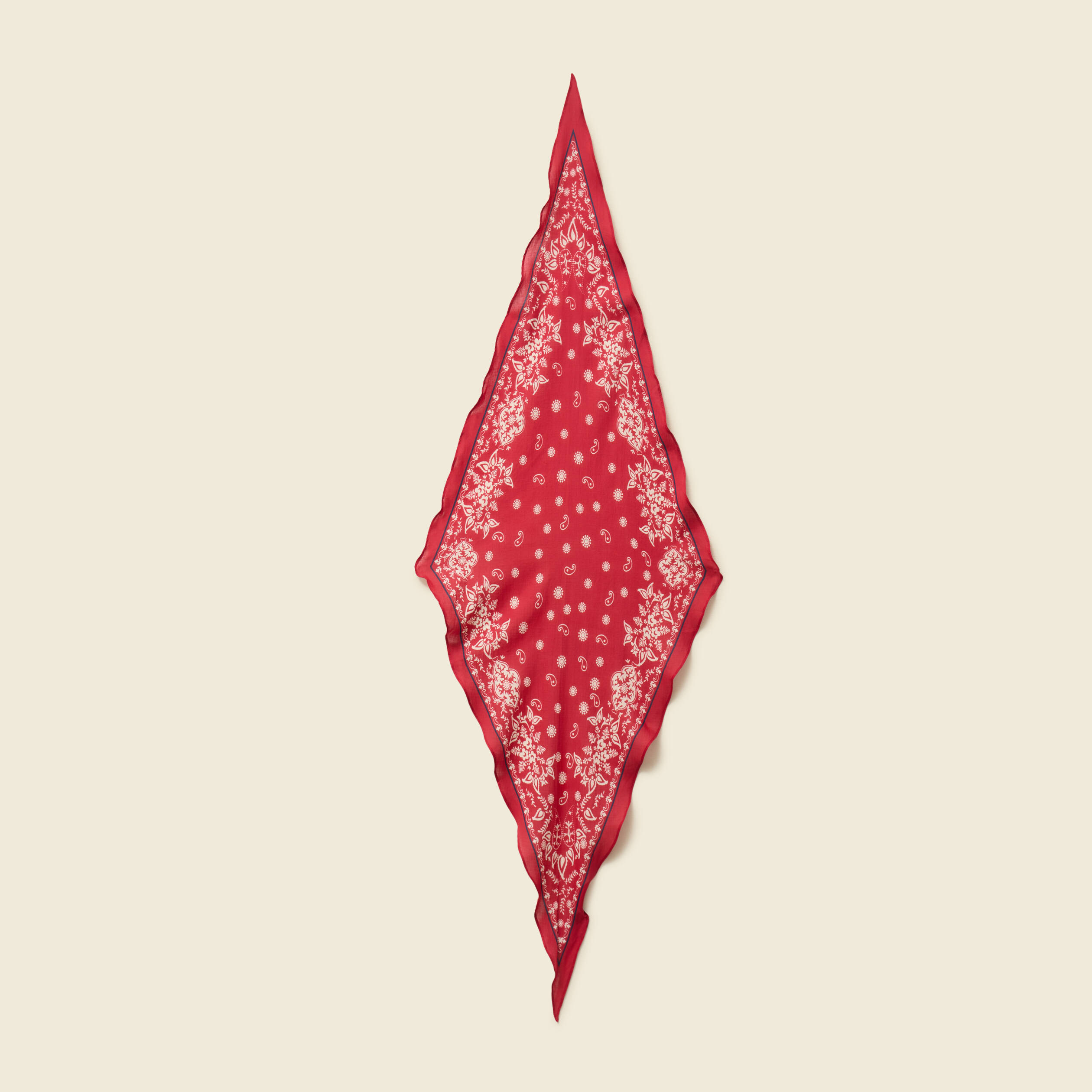 Foulard en coton rouge femme
