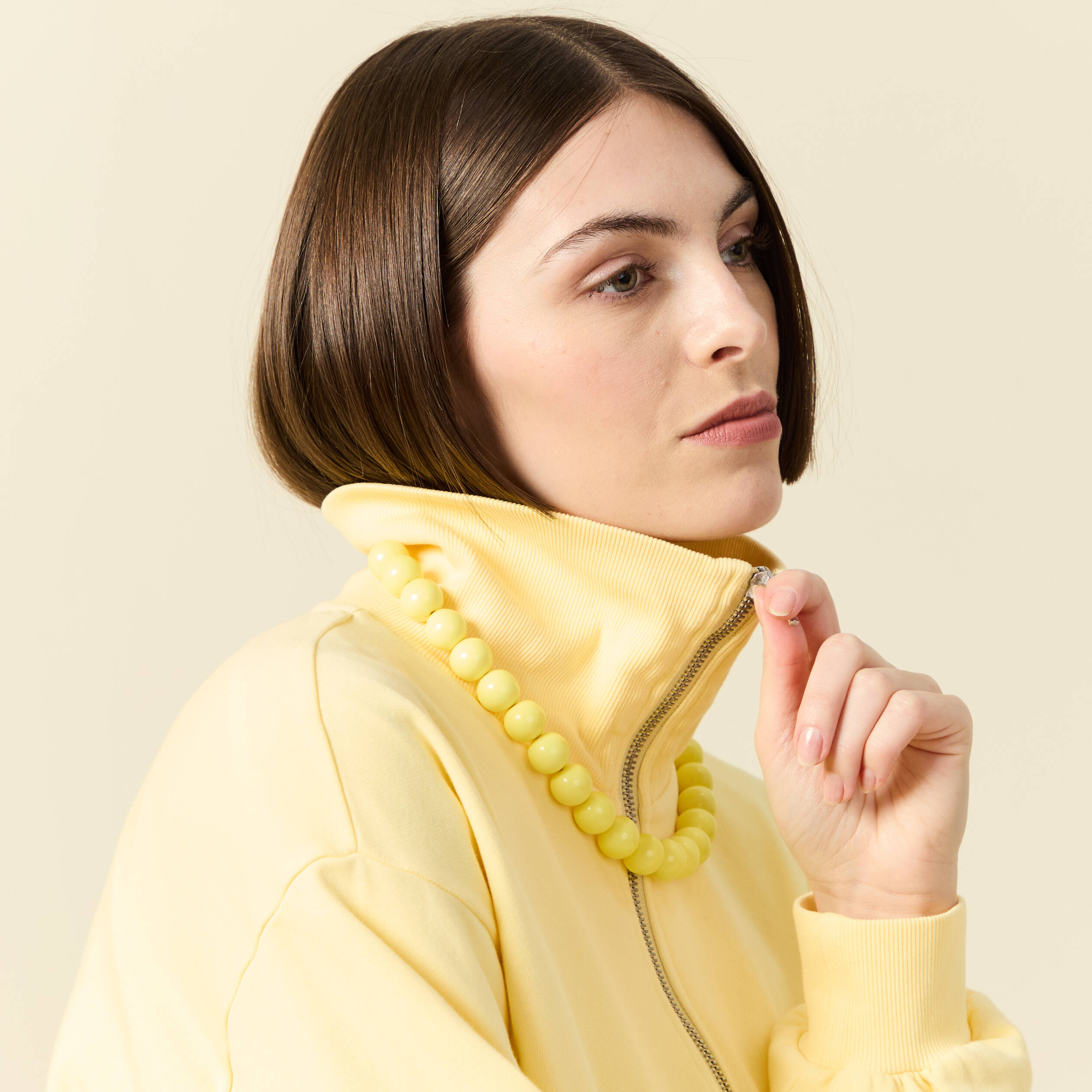 Collier jaune femme