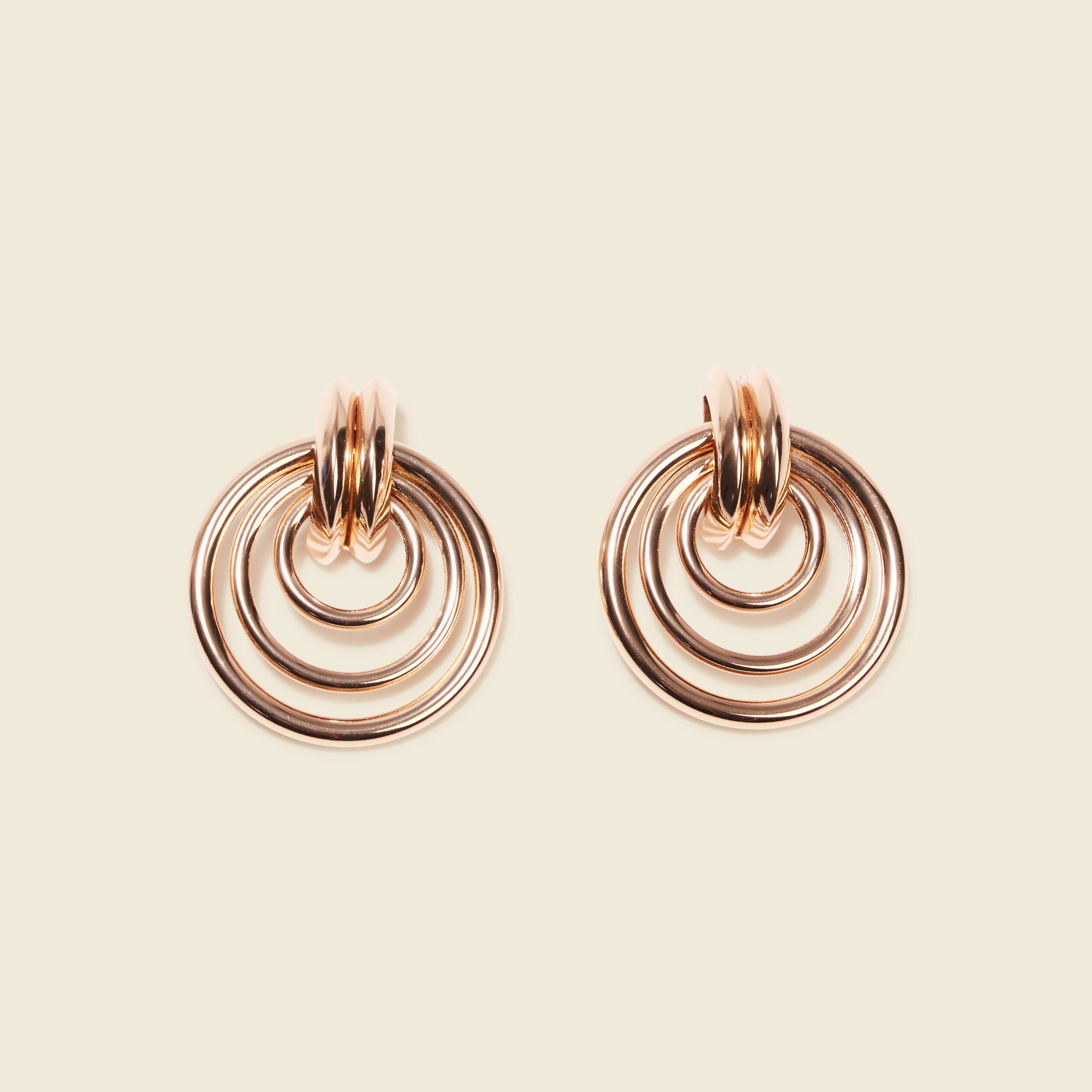 Boucles d'oreilles pendantes couleur or femme