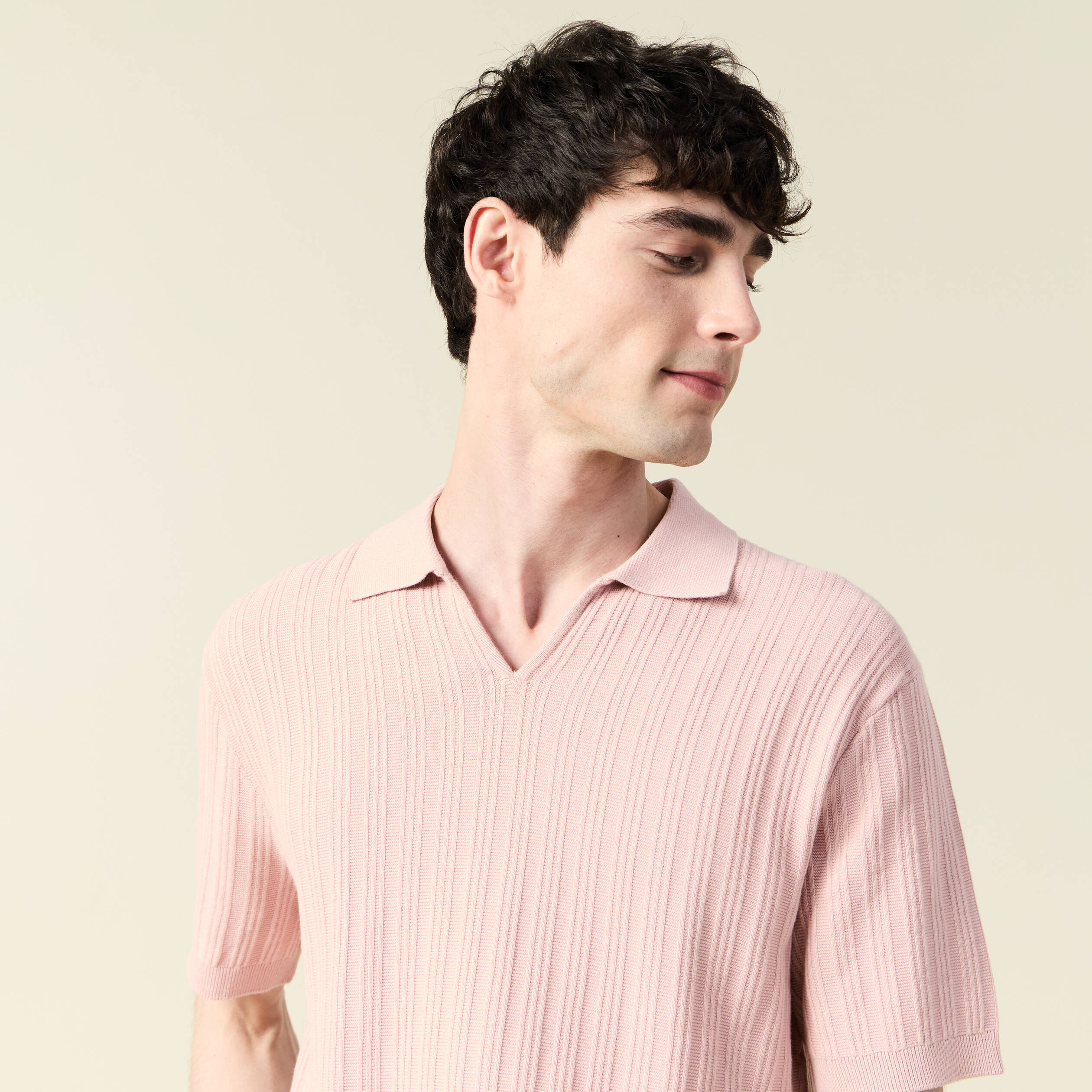 polo manches courtes rose pastel homme Polo manches courtes rose pastel homme