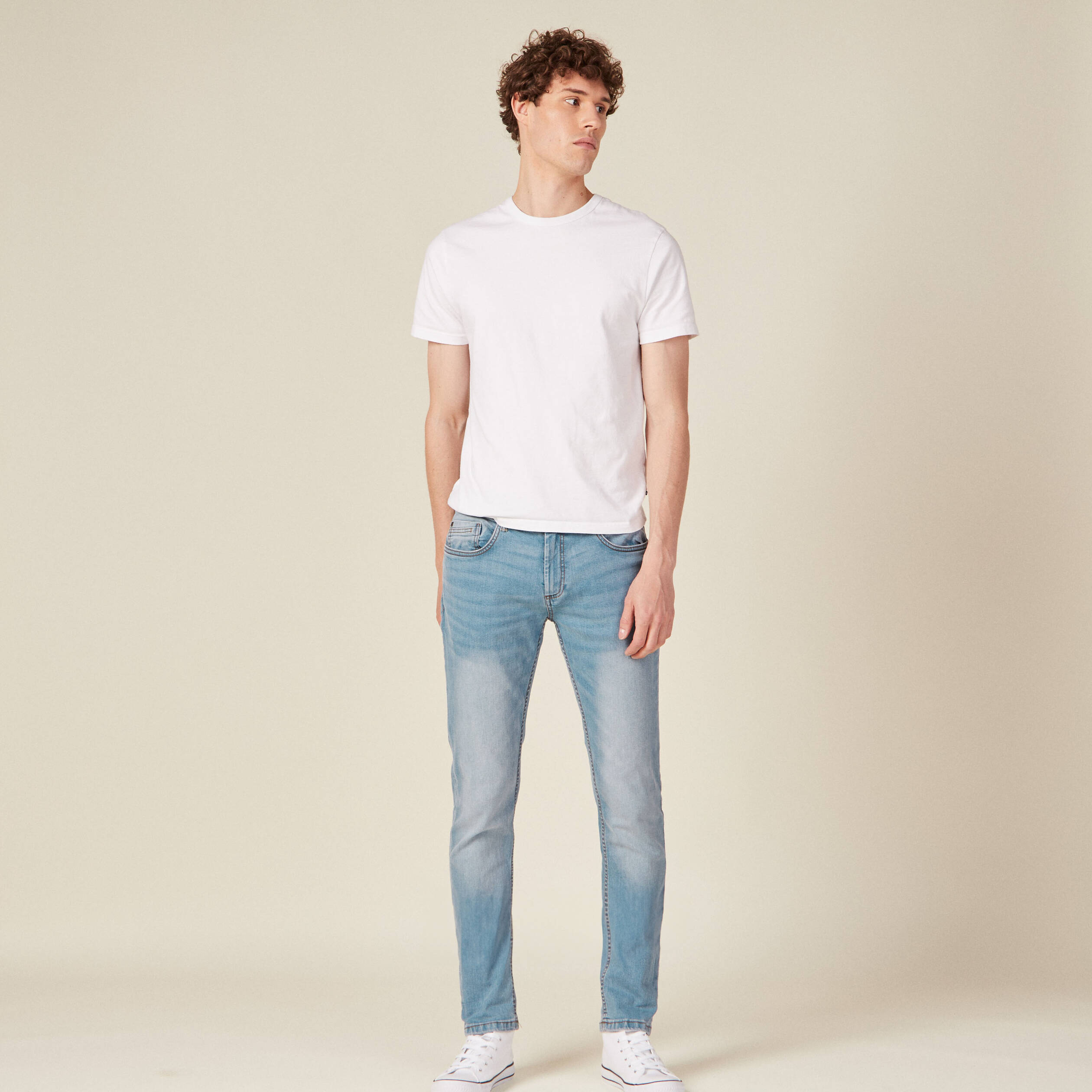Jeans slim stretch longueur 34 denim used homme