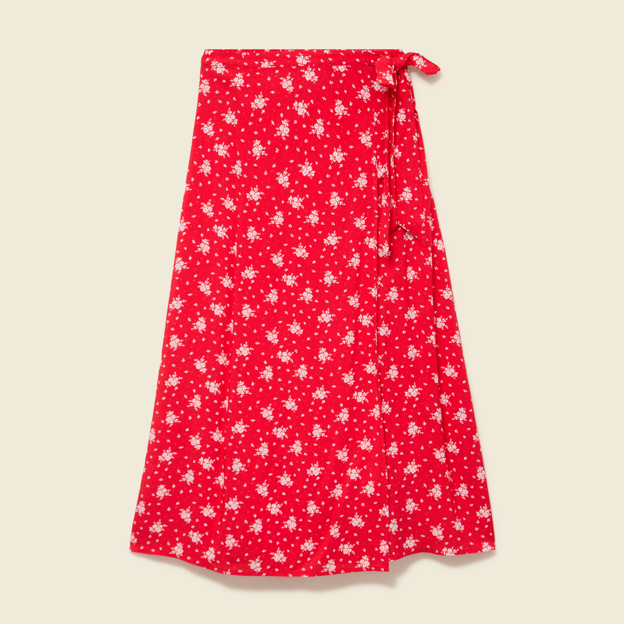 Jupe fluide rouge femme