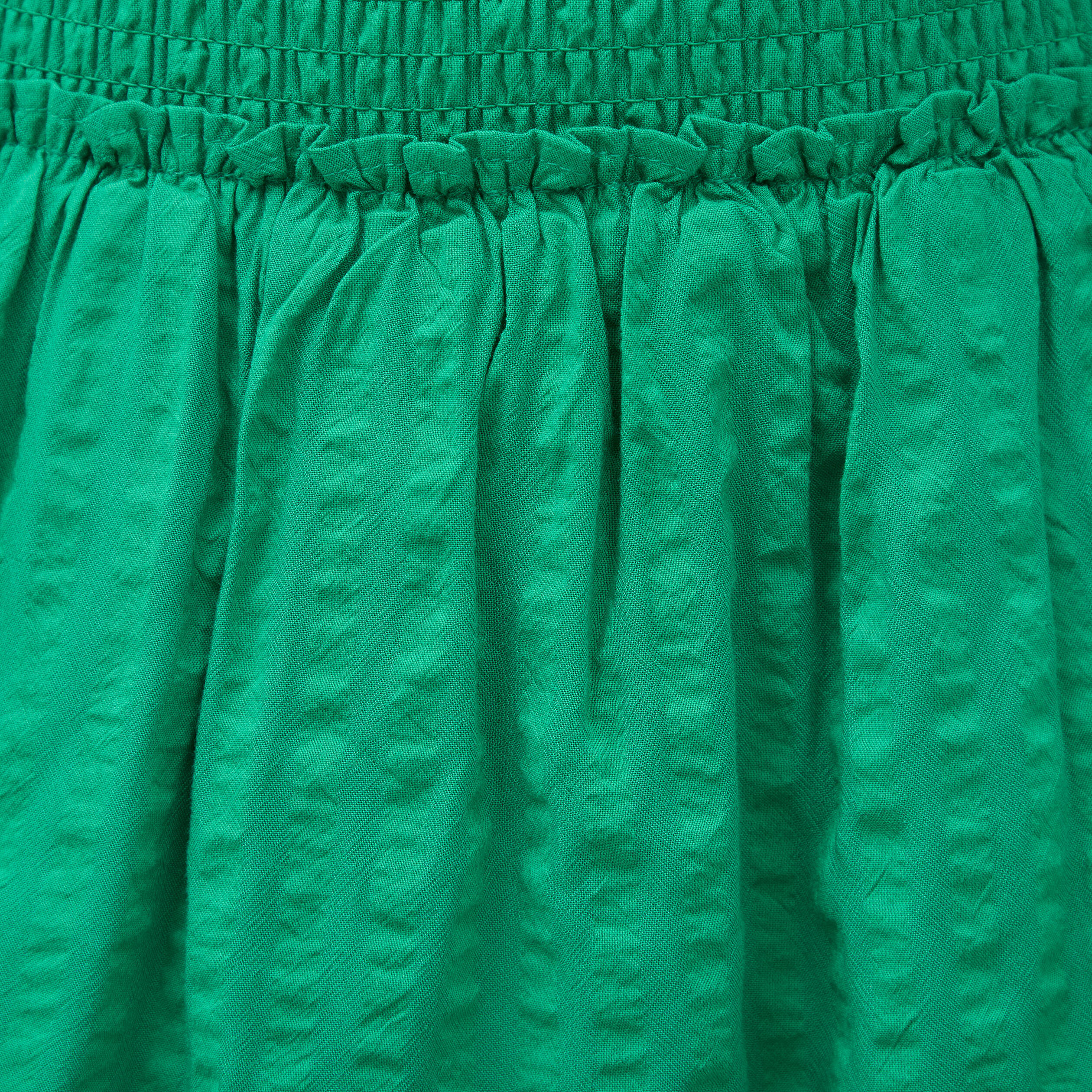 Jupe courte &eacute;vas&eacute;e doubl&eacute;e vert femme