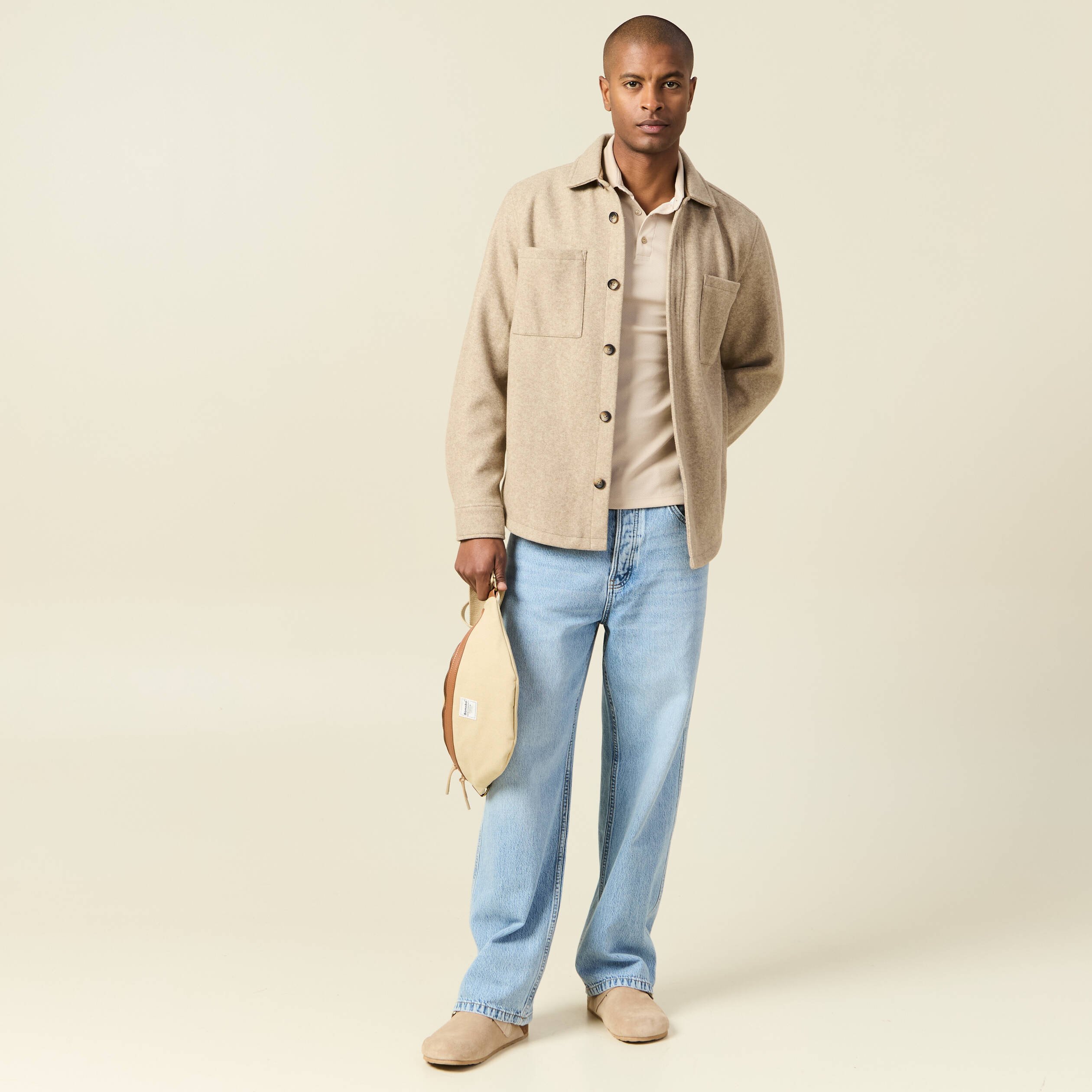 polo manches longues sable homme Polo manches longues sable homme