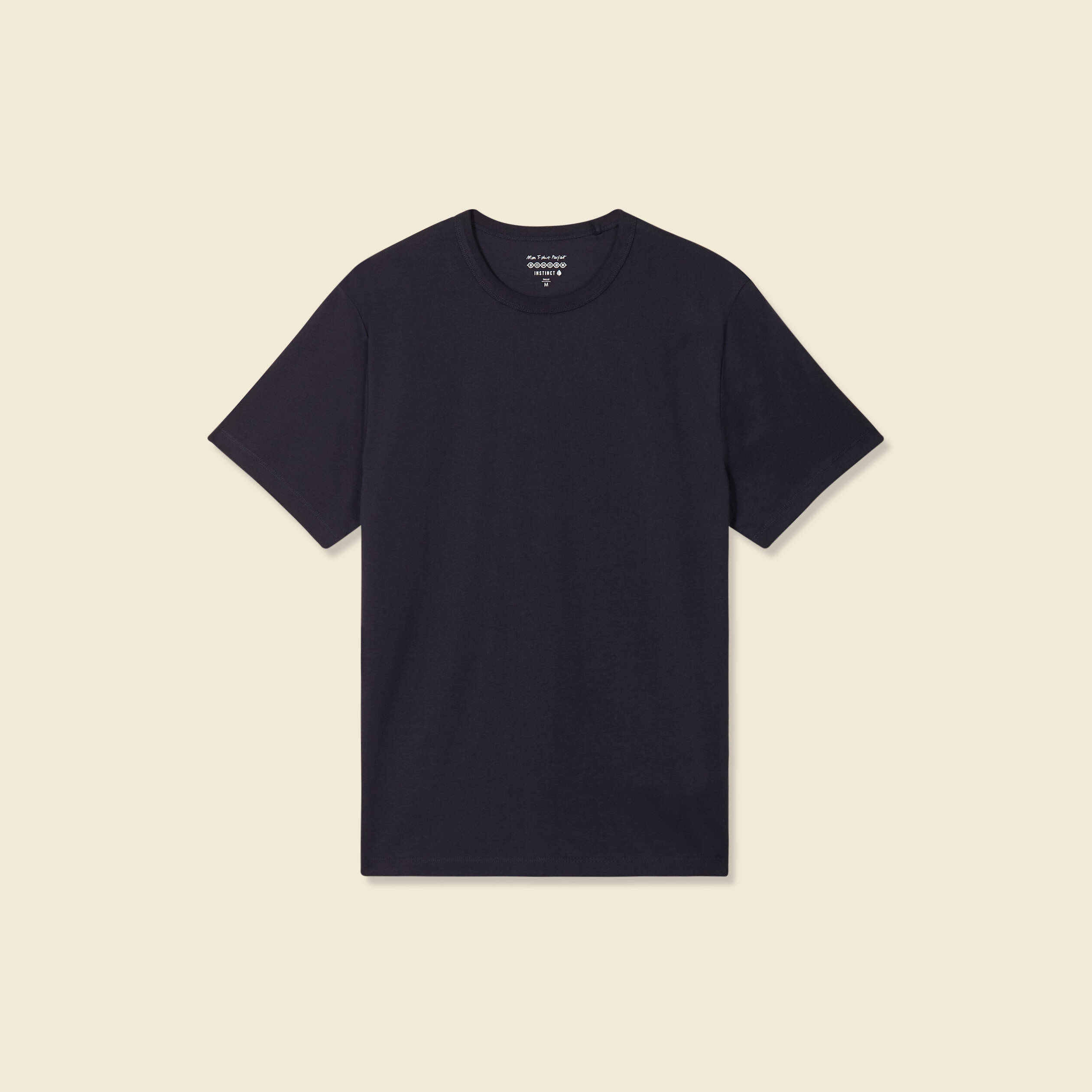 T-shirt en coton manches courtes bleu marine homme