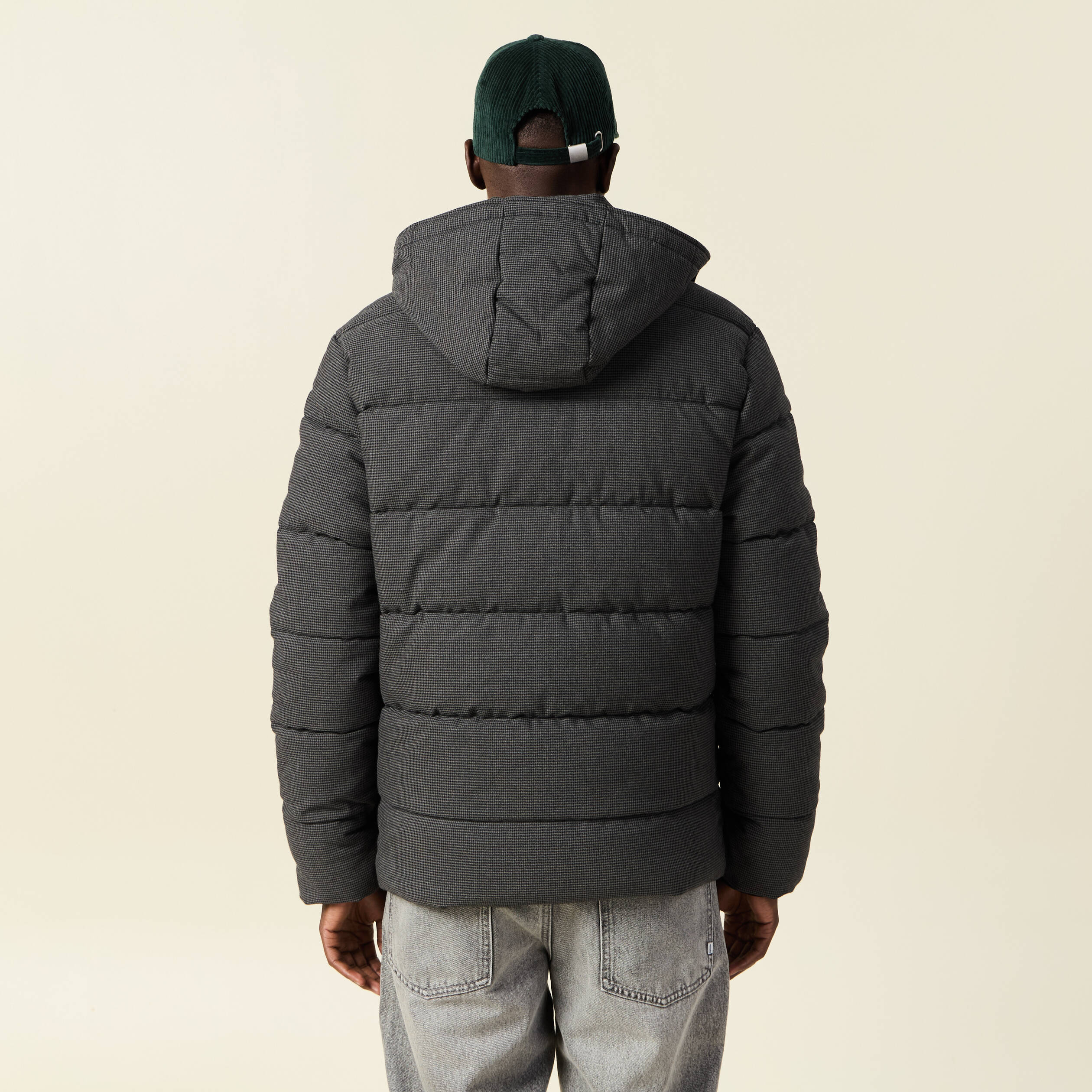 doudoune a capuche gris fonce homme Doudoune à capuche gris foncé homme