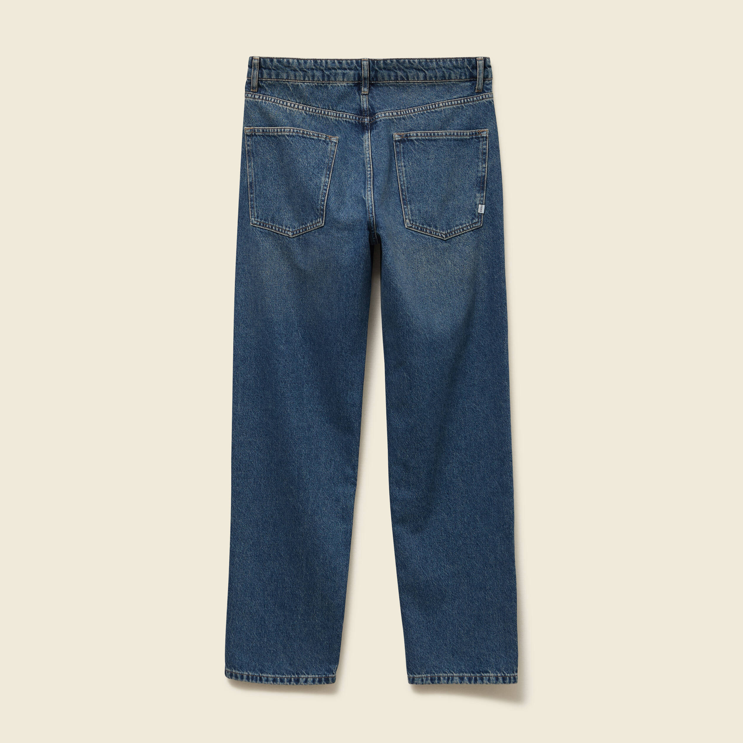 Jeans large longueur 32 en coton bleu homme
