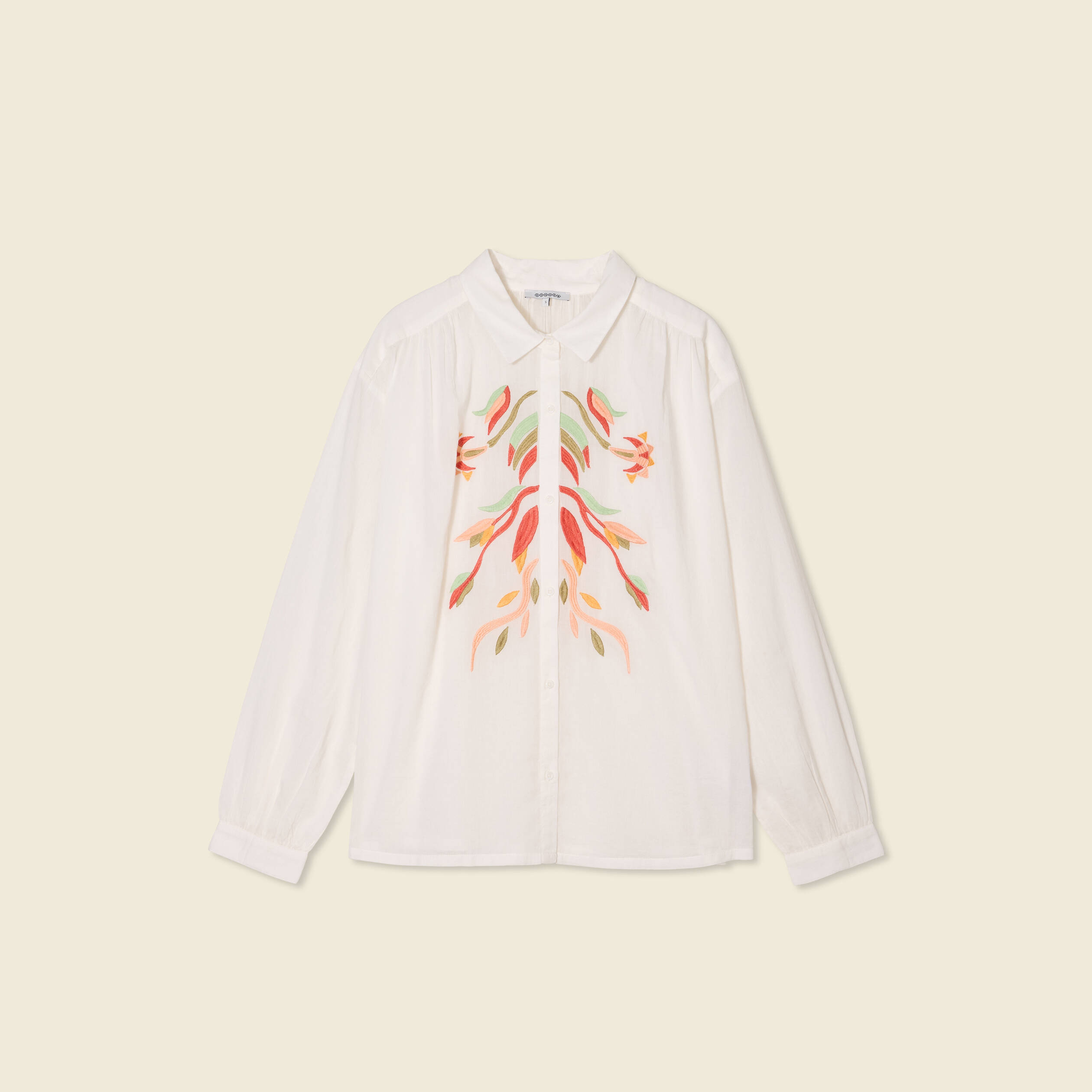 chemise manches longues ecru femme Chemise manches longues ecru femme