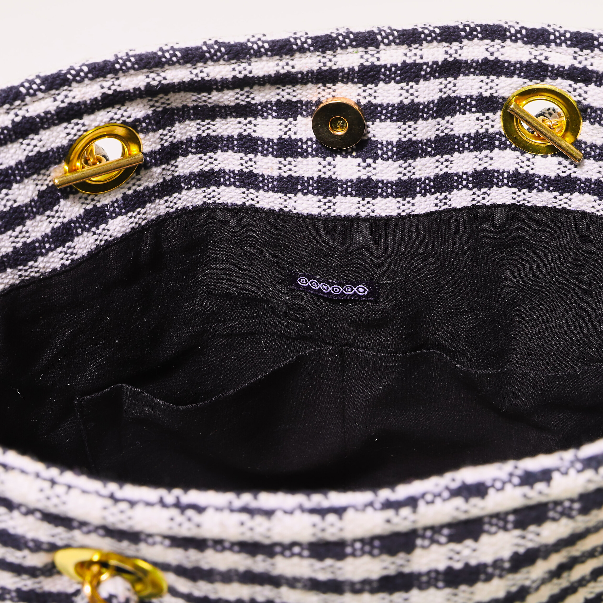 Sac cabas avec anses bleu foncé femme