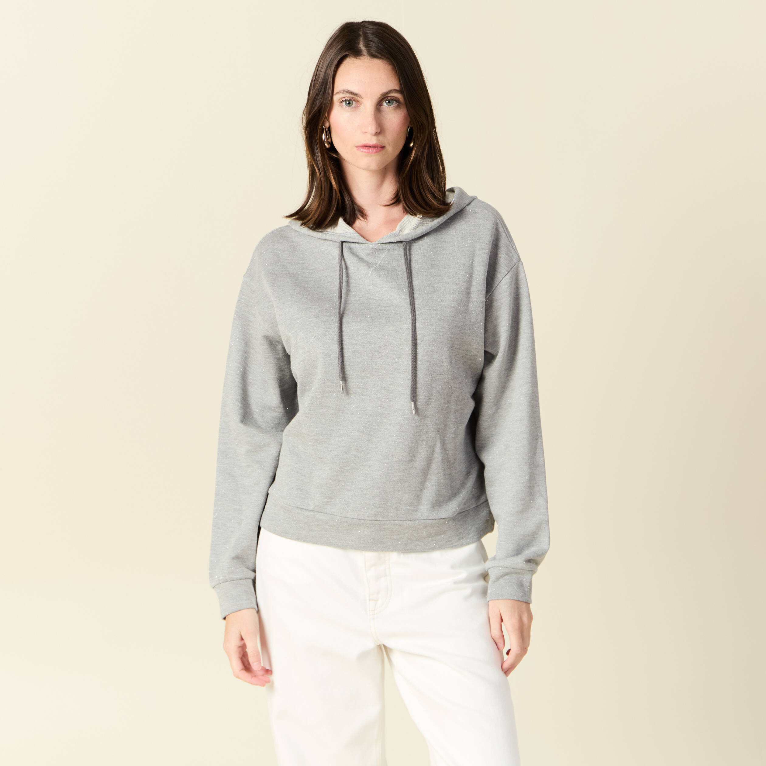 sweat a capuche gris femme Sweat à capuche gris femme