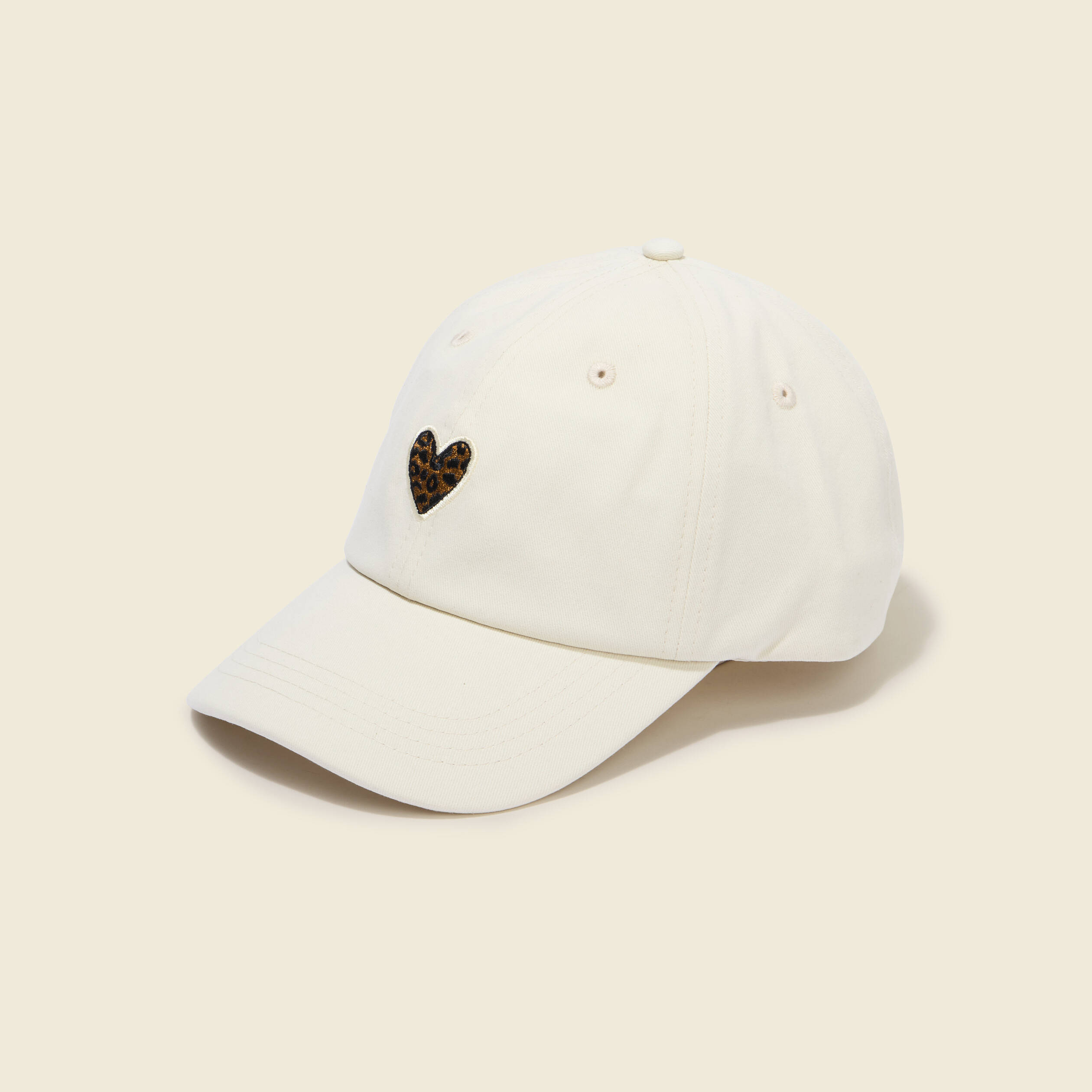 Casquette en coton ecru femme