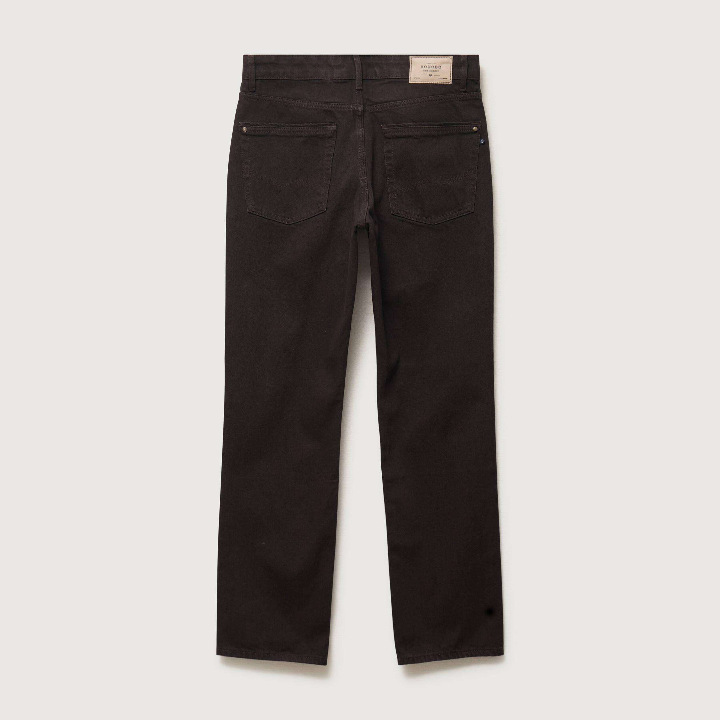 Jeans regular longueur 32 marron homme