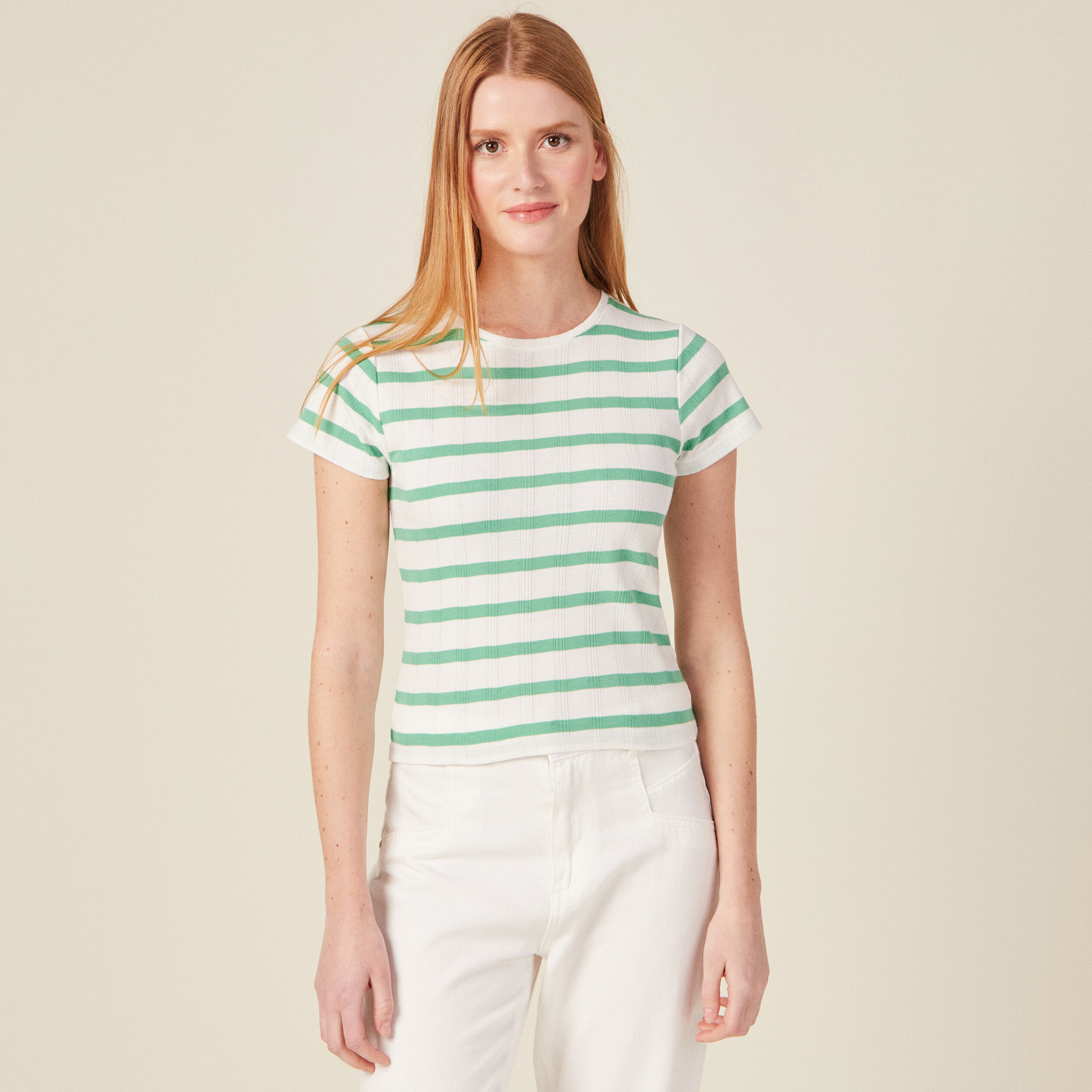 Tee shirt vert menthe femme clearance