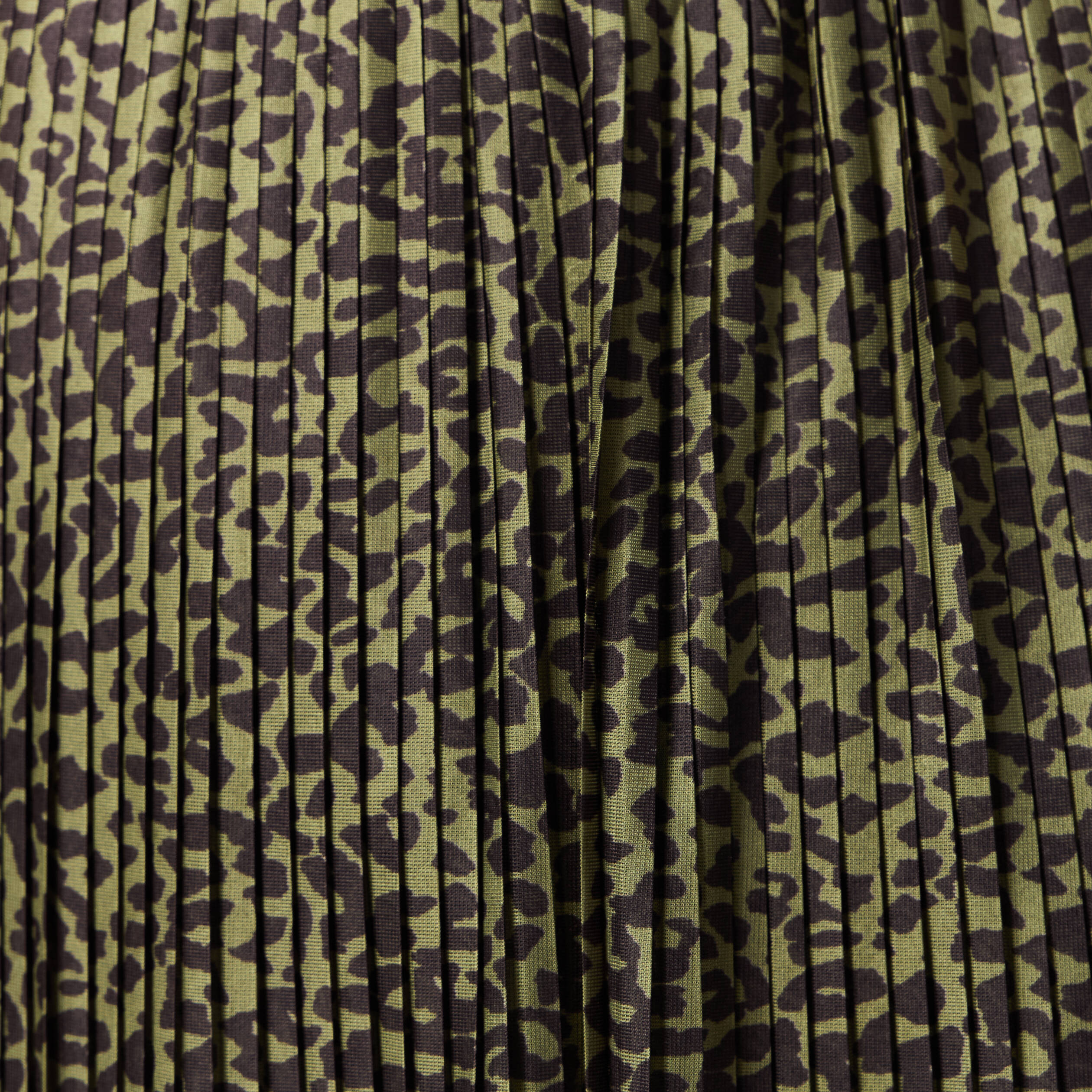 Jupe longue ?�vas?�e pliss?�e vert kaki femme | Vibs