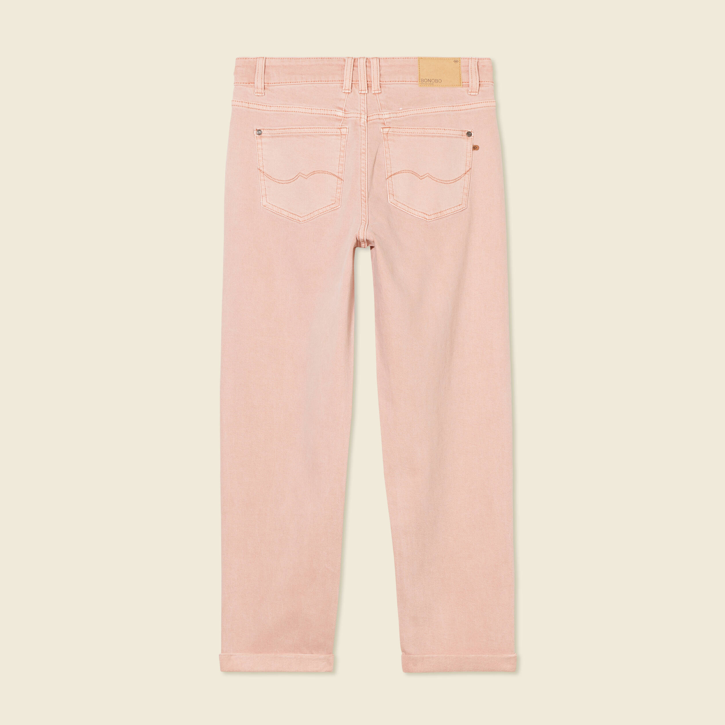 jeans boyfriend 78eme rouge clair femme Jeans boyfriend 7/8ème rouge clair femme