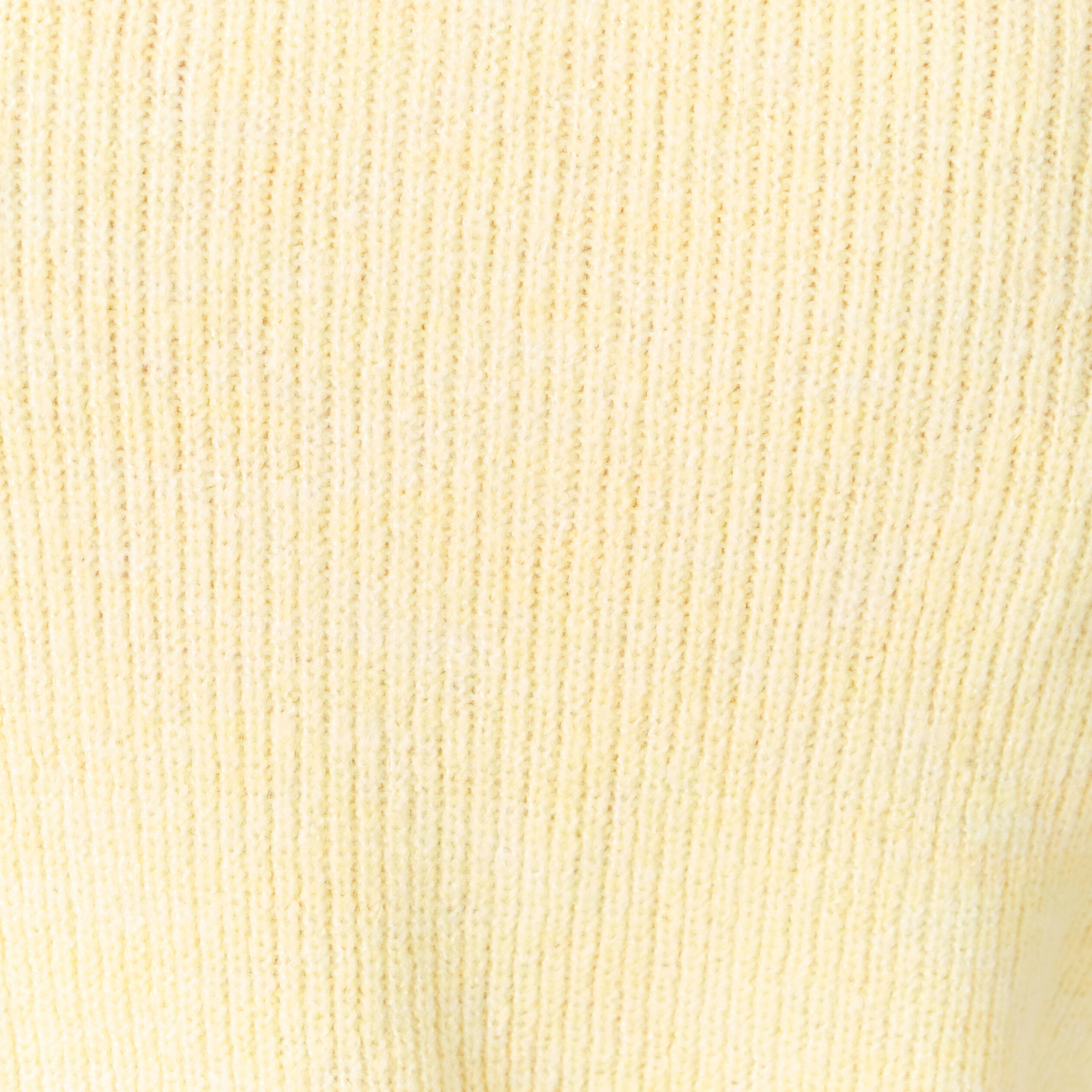 Pull ajour&eacute; col bateau manches longues jaune clair femme