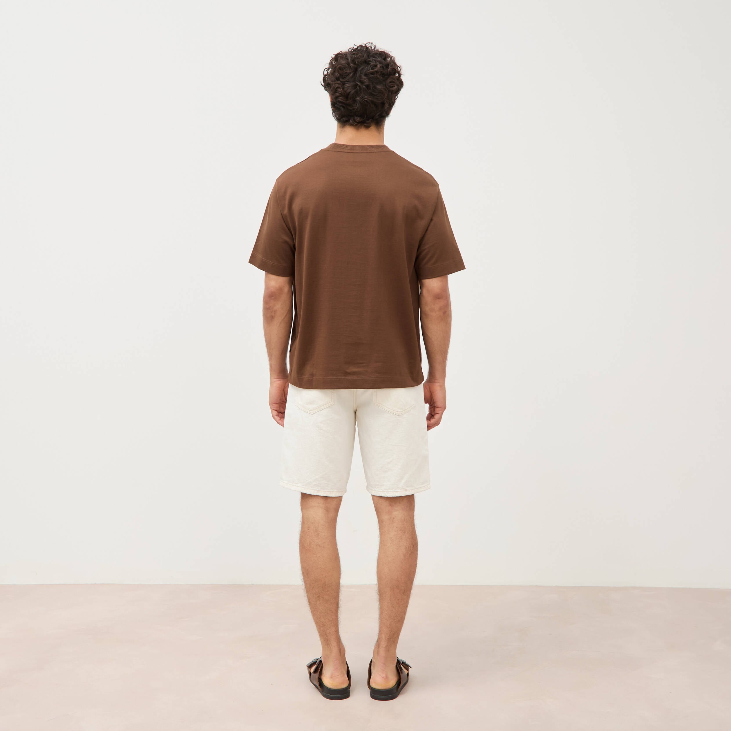 T-shirt en coton taupe homme
