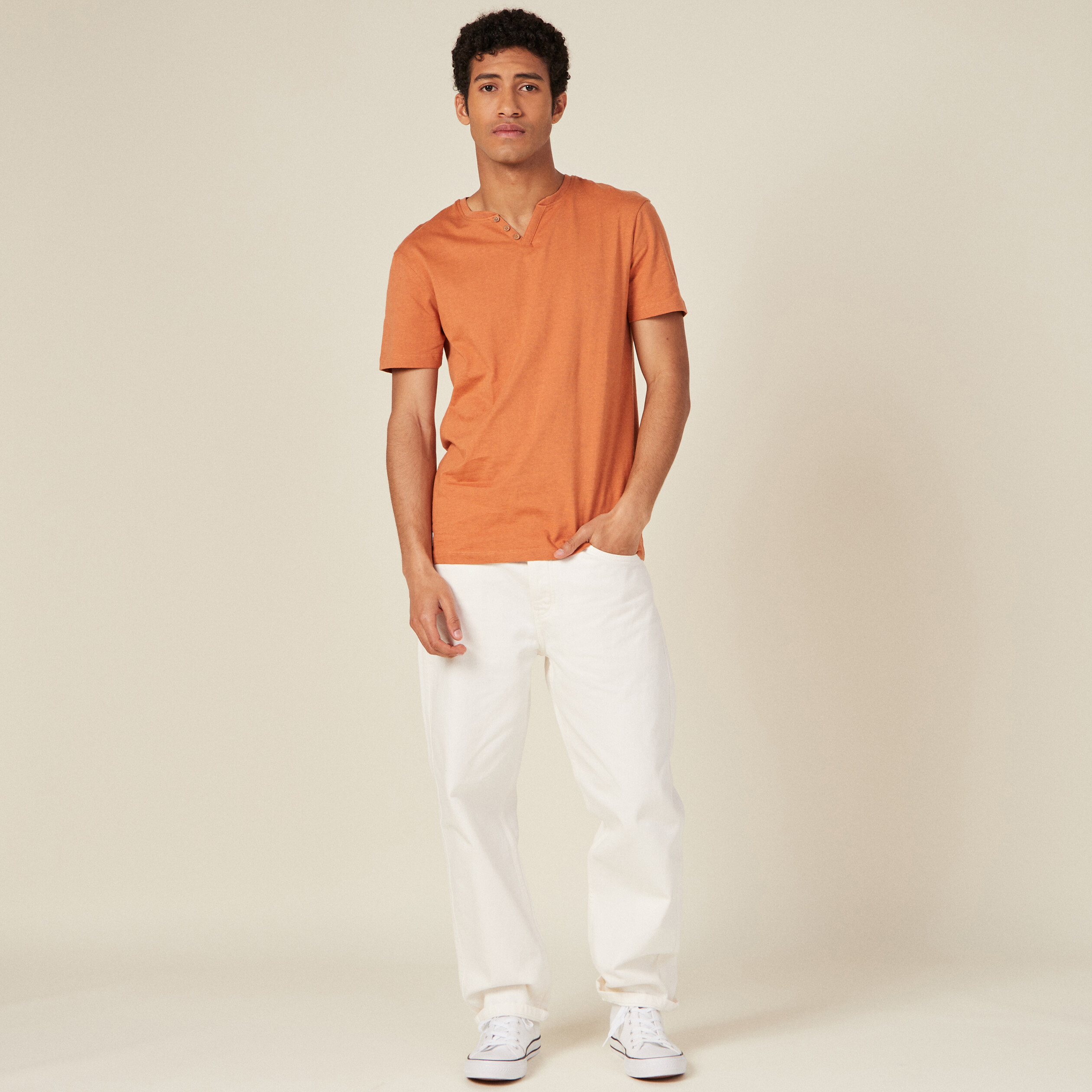 T-shirt éco-responsable rouge homme