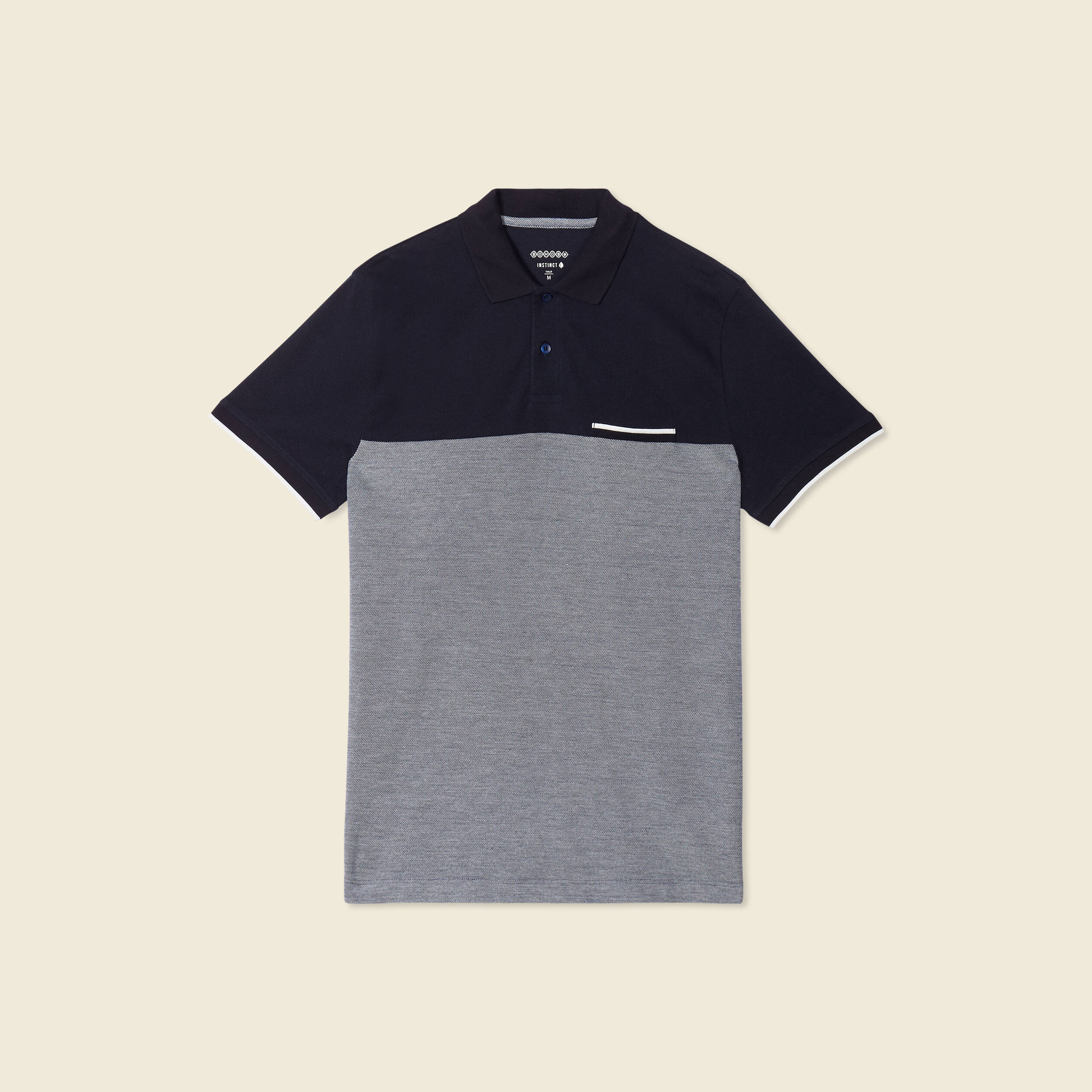 Polo éco-responsable bleu marine homme