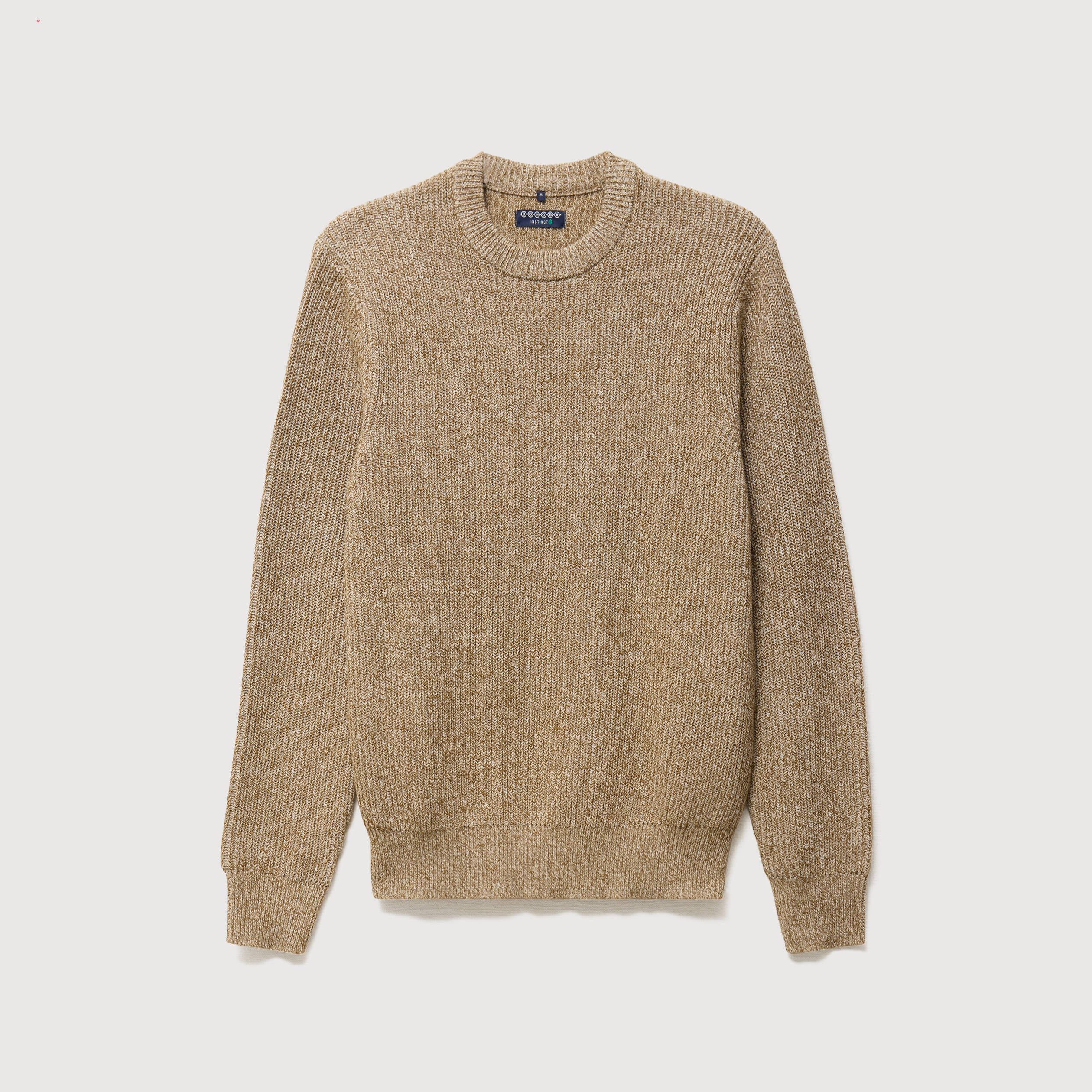 Pull manches longues camel homme