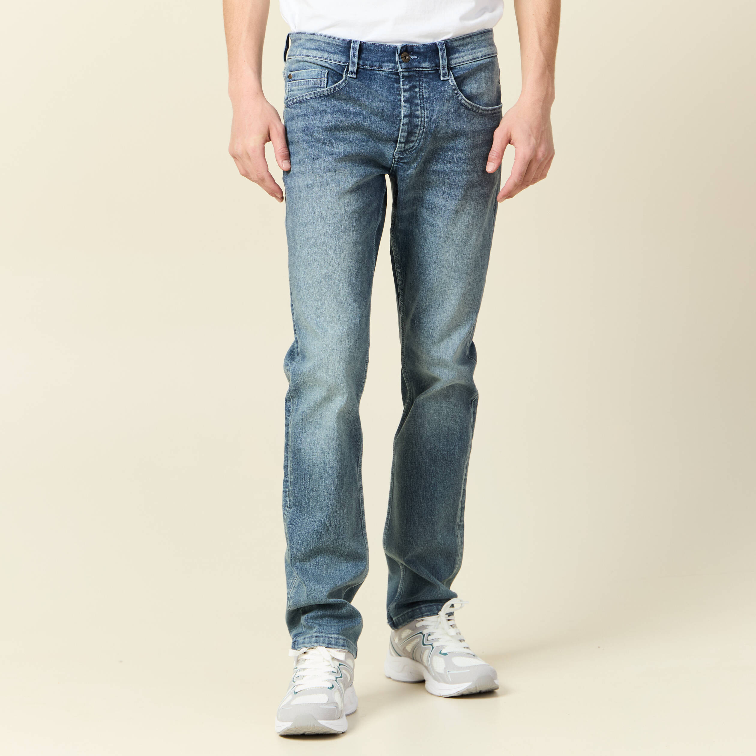 jeans straight 5 poches denim dirty homme Jeans straight 5 poches denim dirty homme